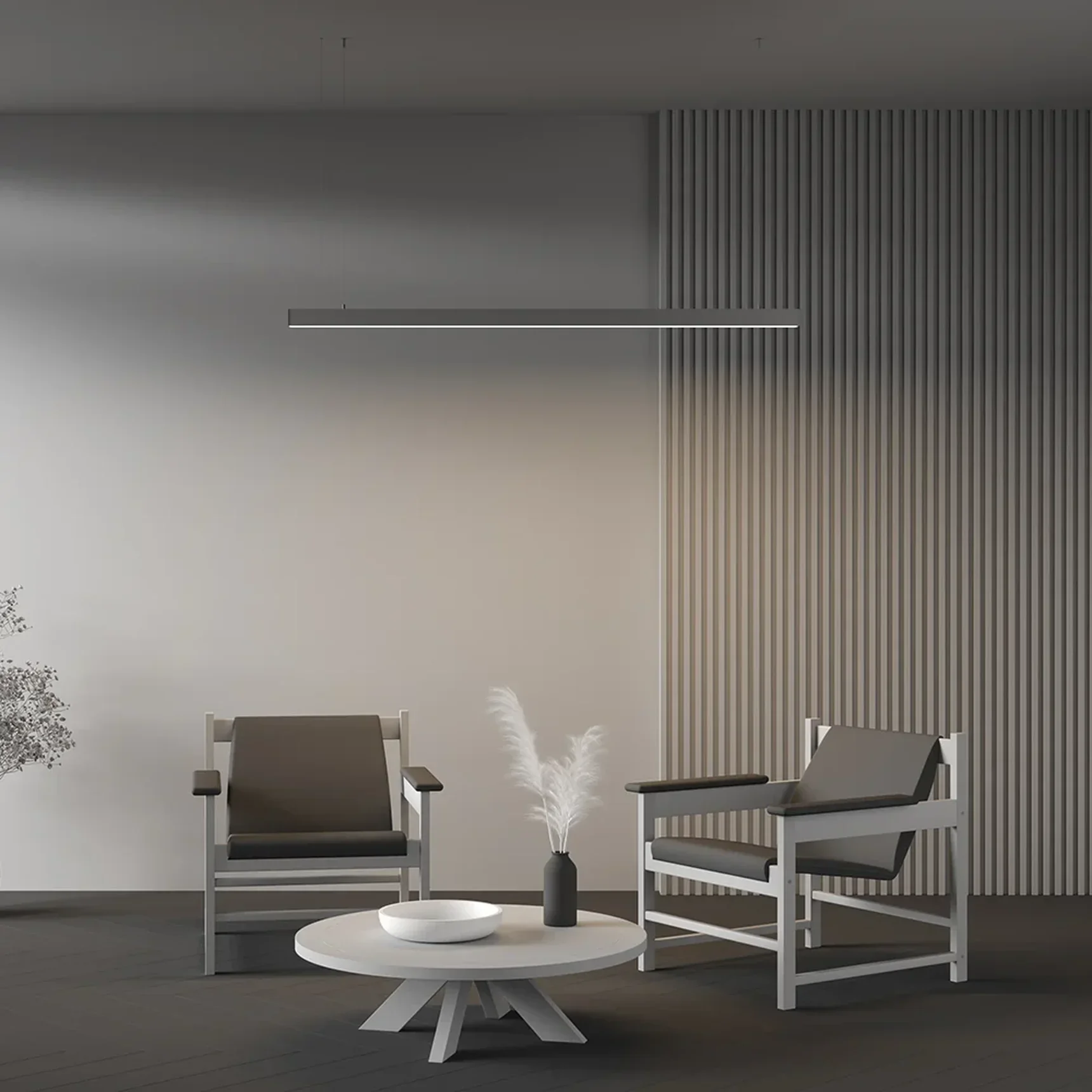 Линейный светильник подвесной 4000K 50x50 36 Вт (Серебро, 1,5 м), LL312022