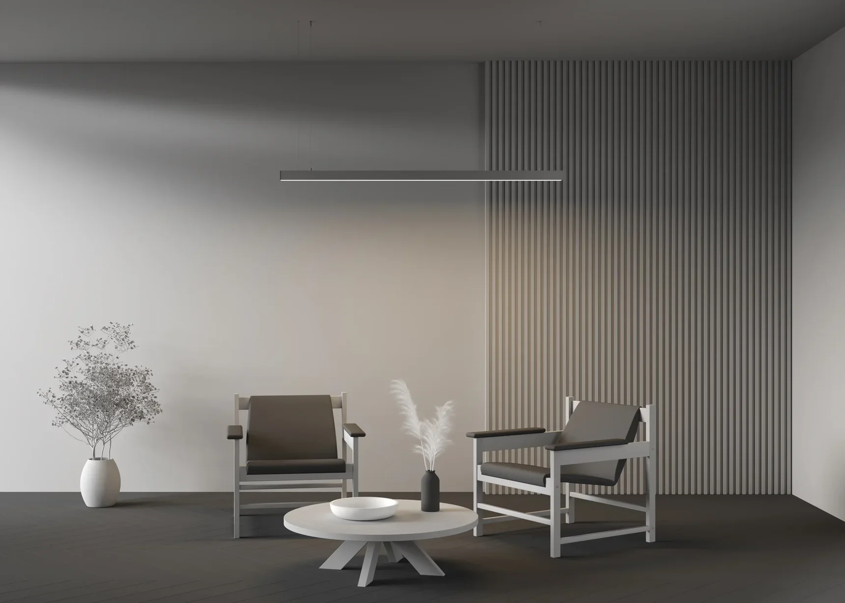 Линейный светильник подвесной 4000K 50x50 36 Вт (Серебро, 1,5 м), LL312022