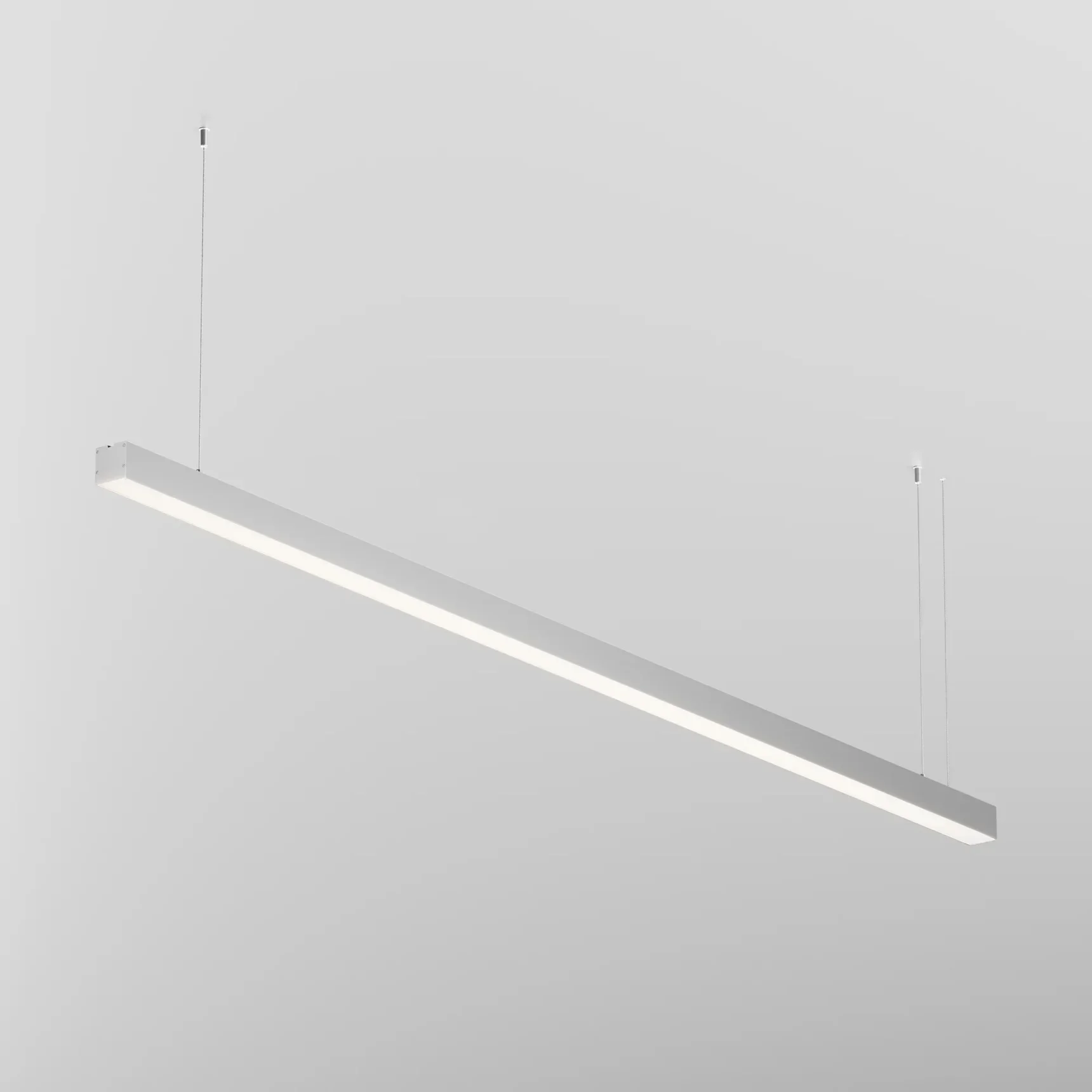 Линейный светильник подвесной 3000K 50x50 48 Вт (Серебро, 2 м), LL312023
