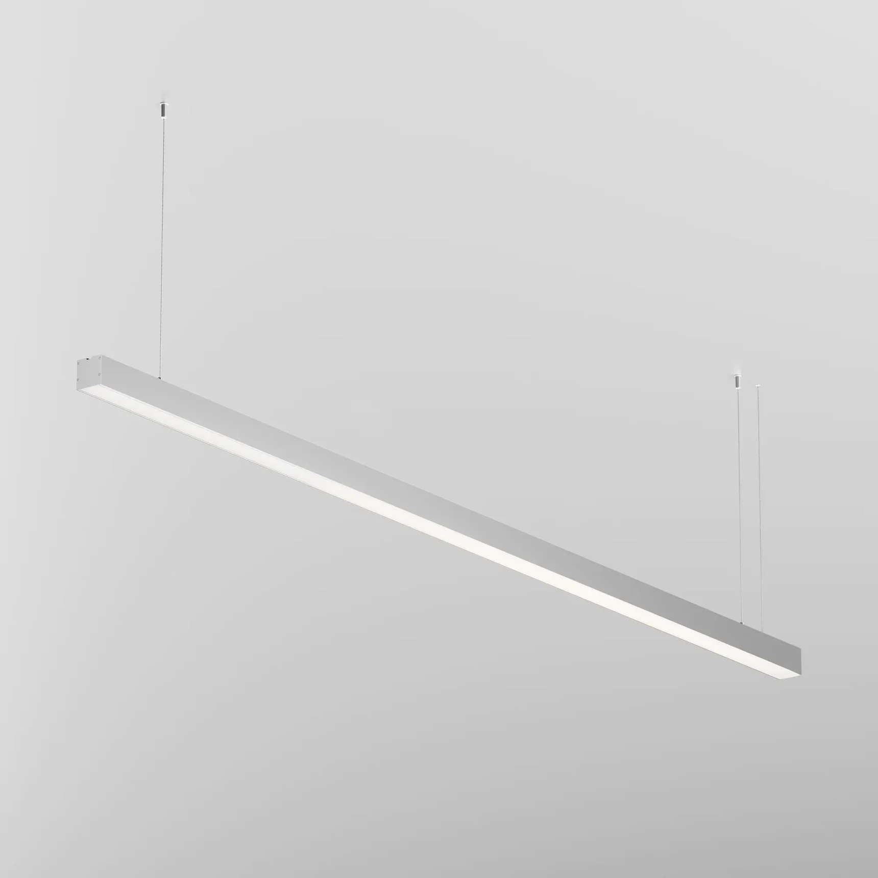 Линейный светильник подвесной 3000K 50x50 48 Вт (Серебро, 2 м), LL312023