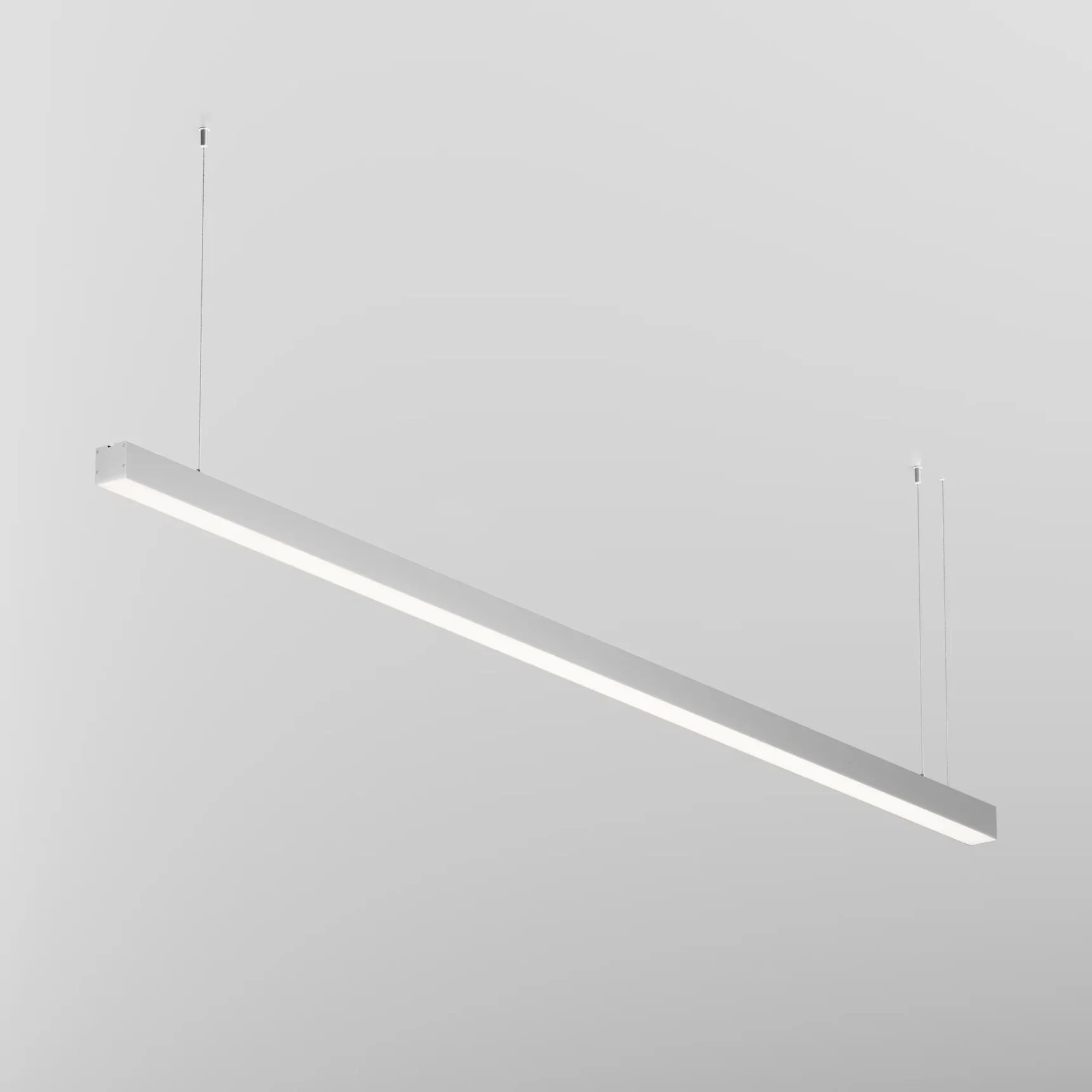 Линейный светильник подвесной 4000K 50x50 48 Вт (Серебро, 2 м), LL312024
