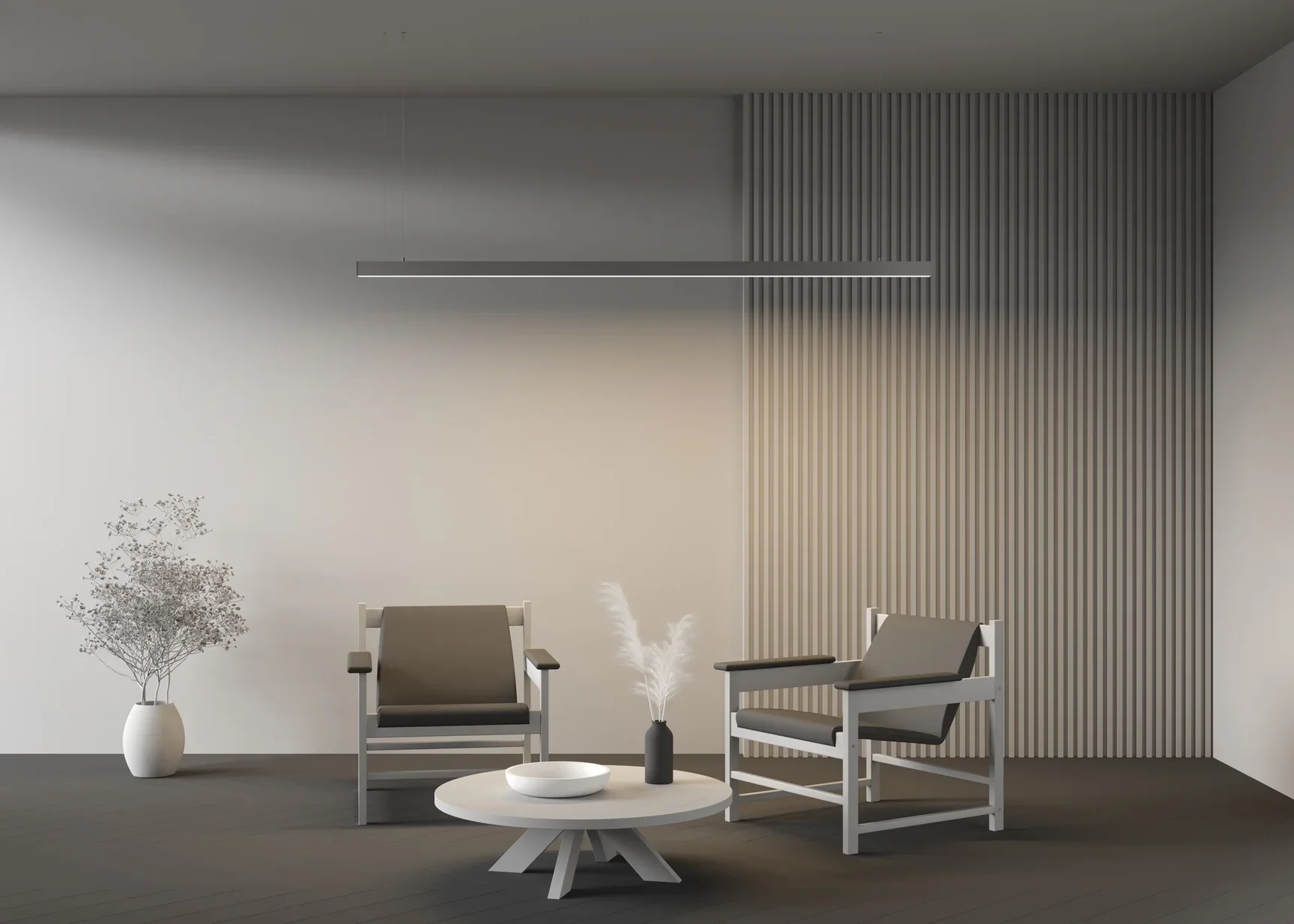 Линейный светильник подвесной 4000K 50x50 48 Вт (Серебро, 2 м), LL312024