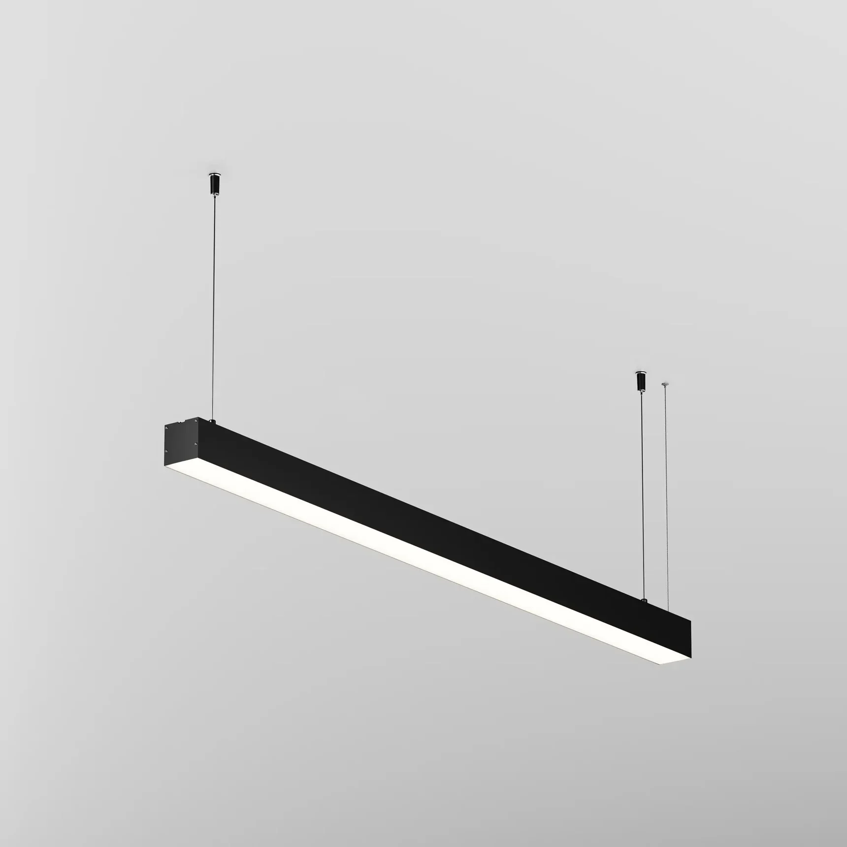 Линейный светильник подвесной 4000K 50x50 24 Вт (Черный, 1 м), LL312028