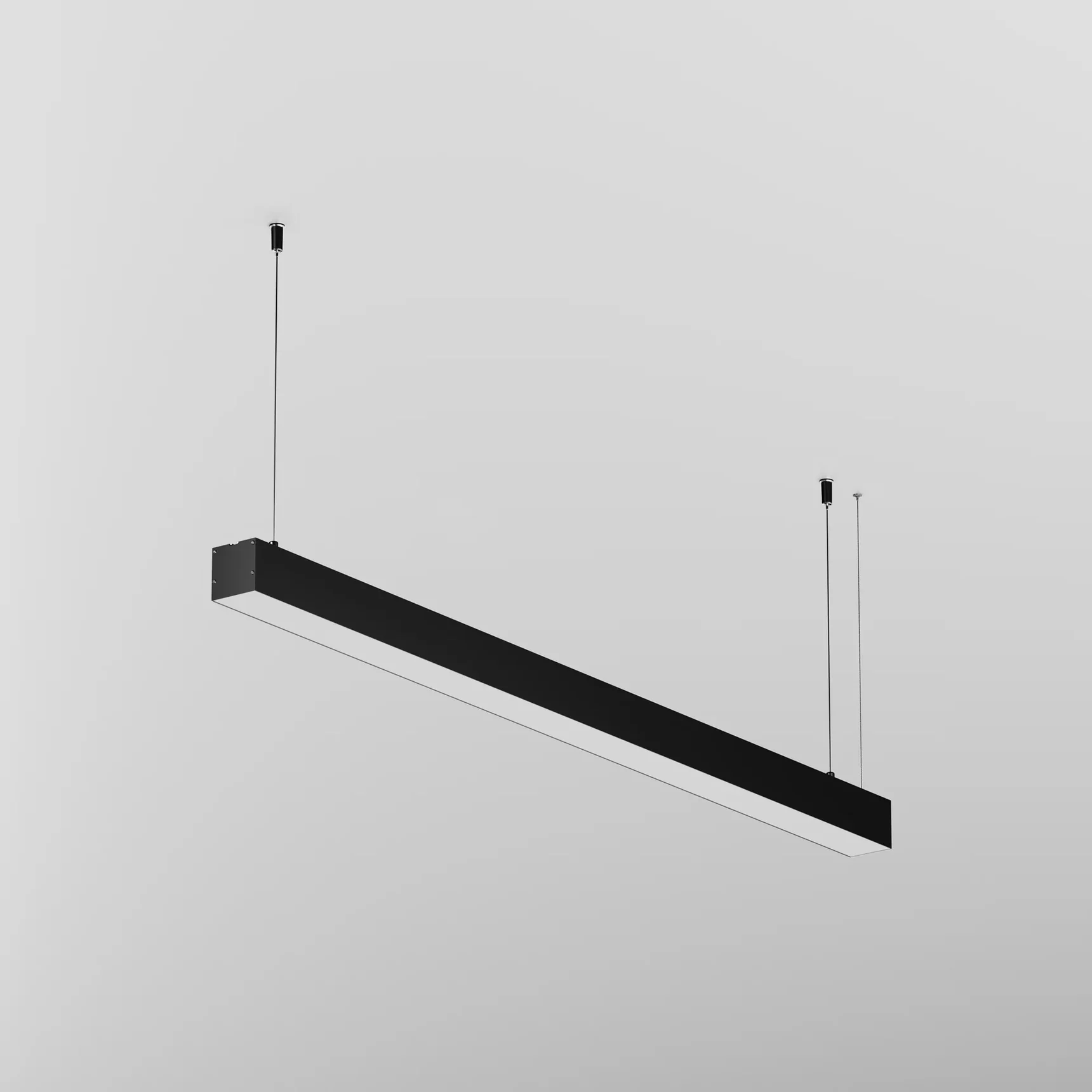 Линейный светильник подвесной 4000K 50x50 24 Вт (Черный, 1 м), LL312028