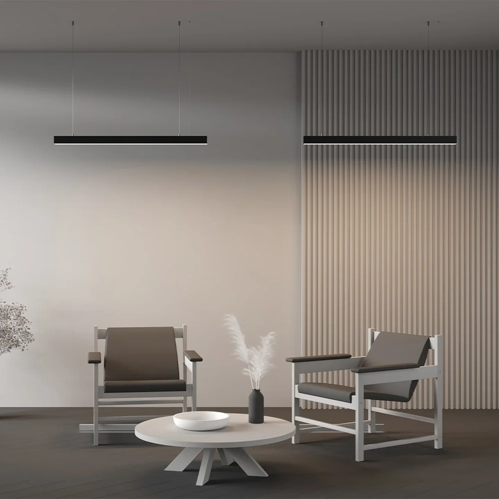 Линейный светильник подвесной 4000K 50x50 24 Вт (Черный, 1 м), LL312028