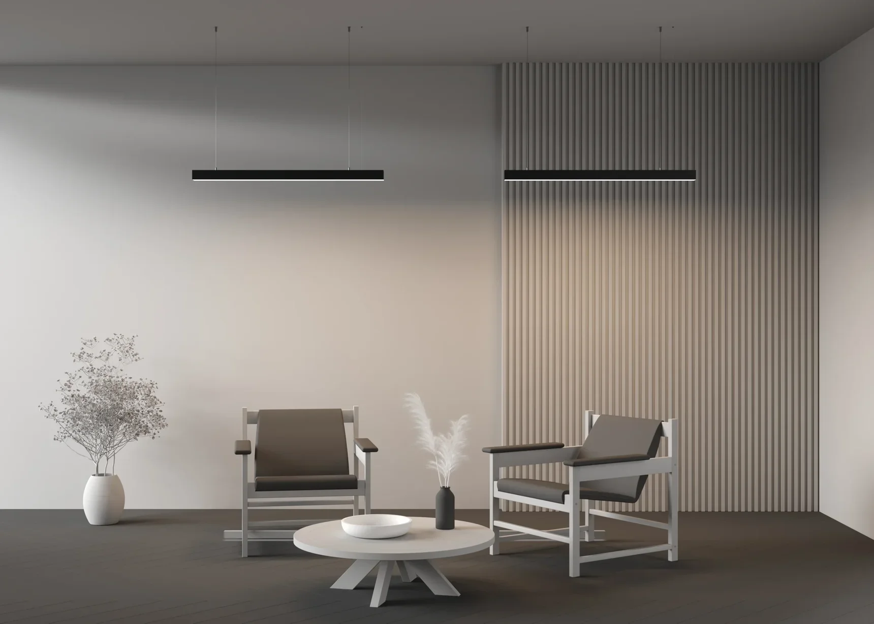 Линейный светильник подвесной 4000K 50x50 24 Вт (Черный, 1 м), LL312028