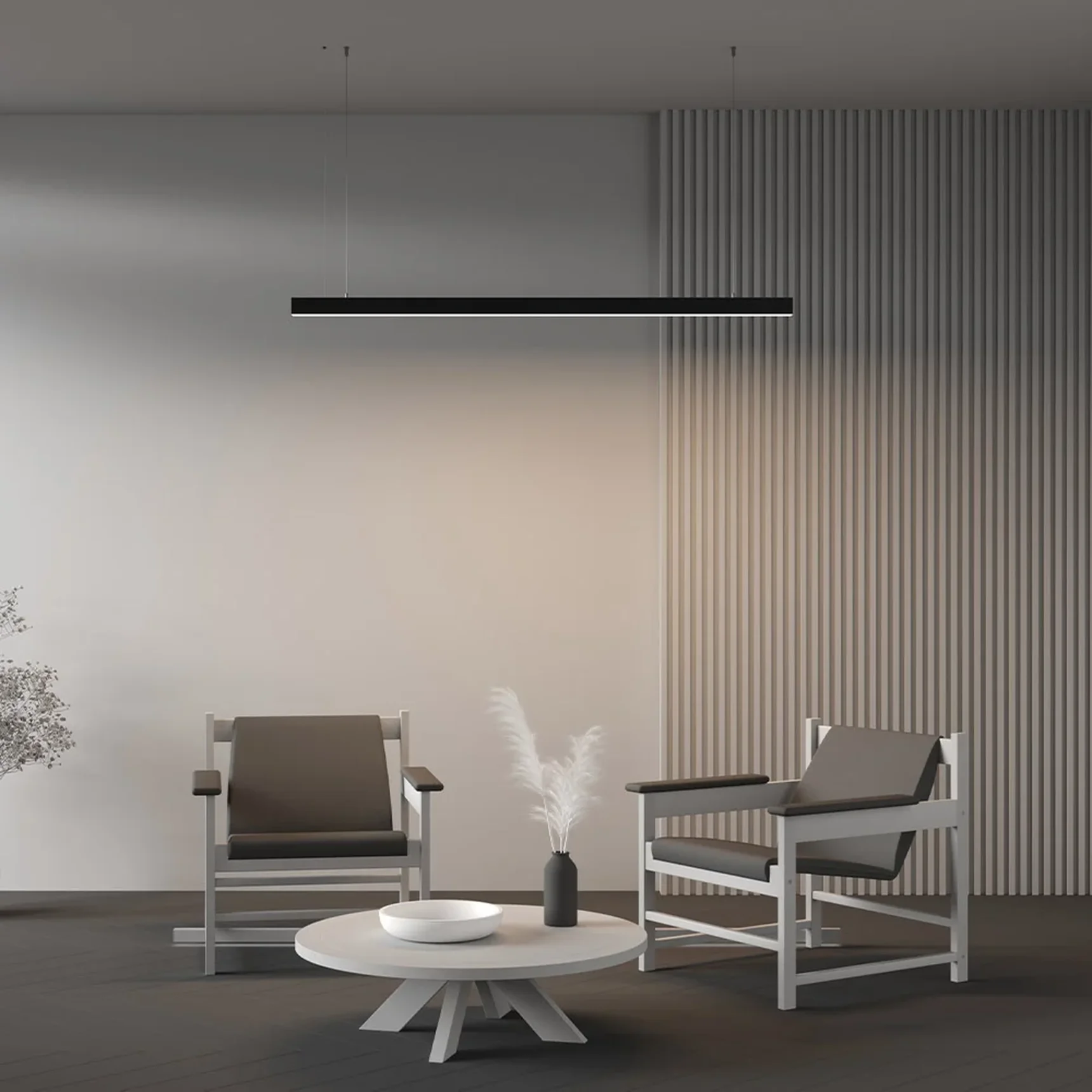 Линейный светильник подвесной 4000K 50x50 36 Вт (Черный, 1,5 м), LL312030