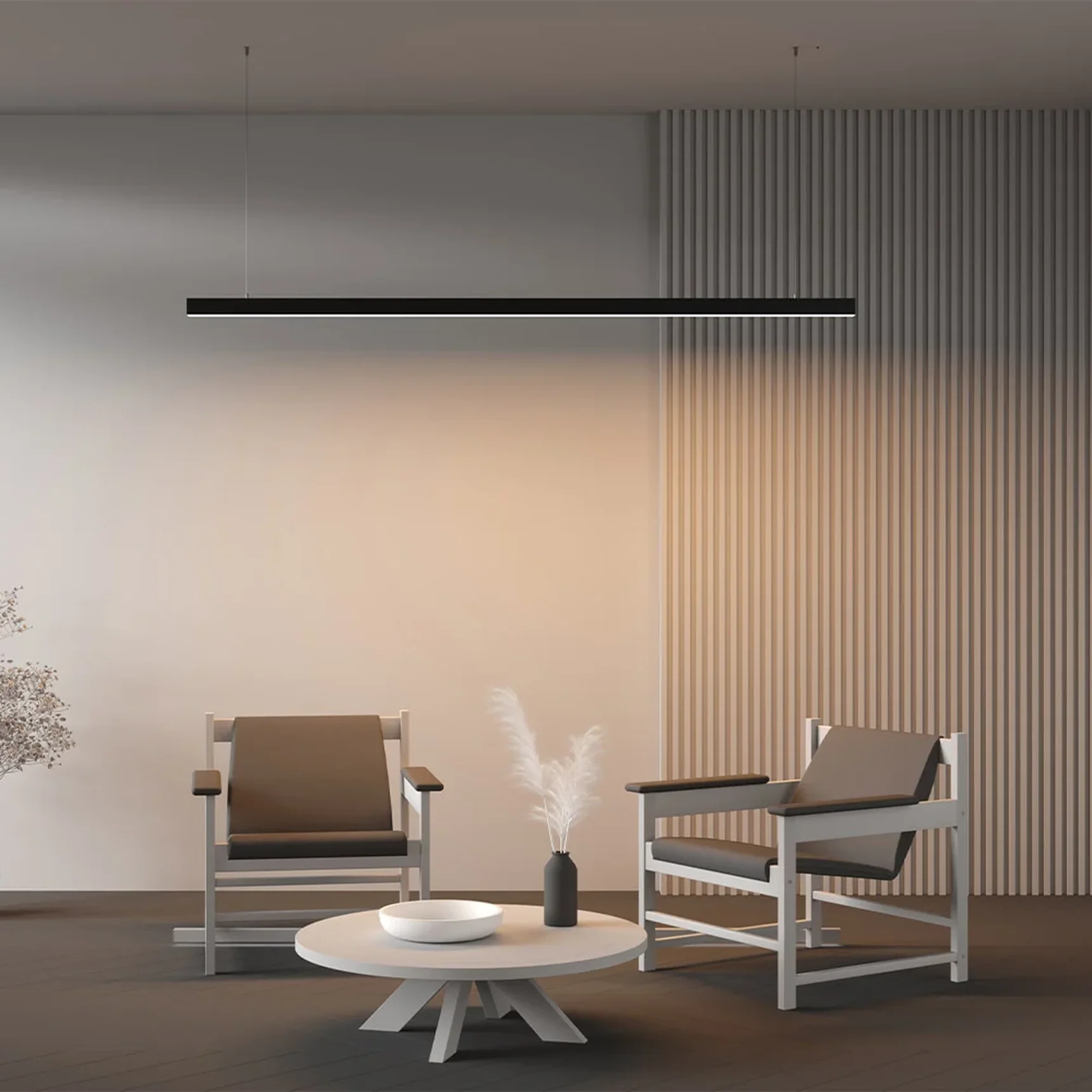 Линейный светильник подвесной 3000K 50x50 48 Вт (Черный, 2 м), LL312031