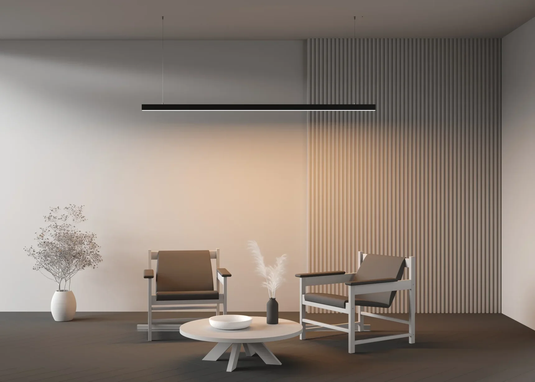 Линейный светильник подвесной 3000K 50x50 48 Вт (Черный, 2 м), LL312031