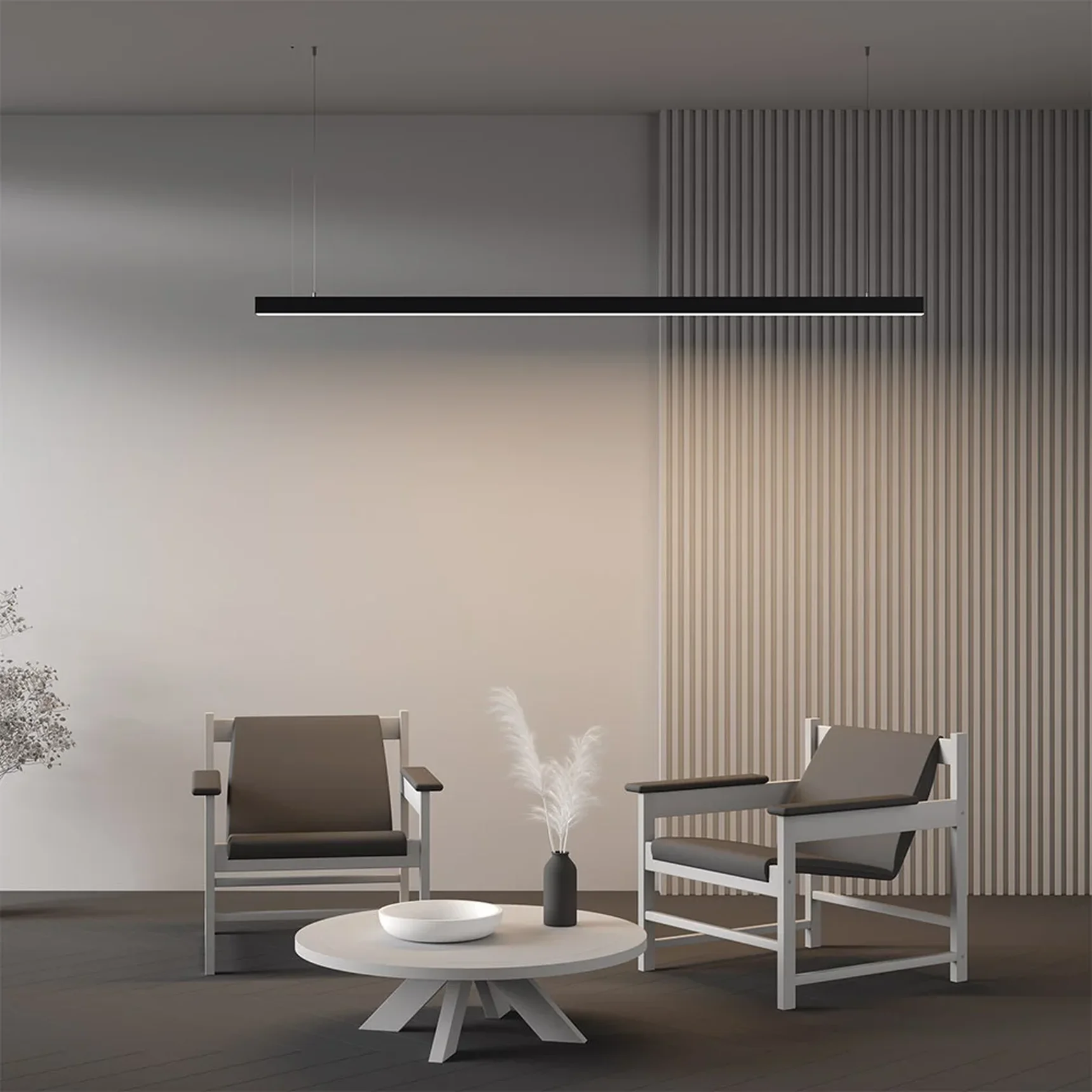 Линейный светильник подвесной 4000K 50x50 48 Вт (Черный, 2 м), LL312032