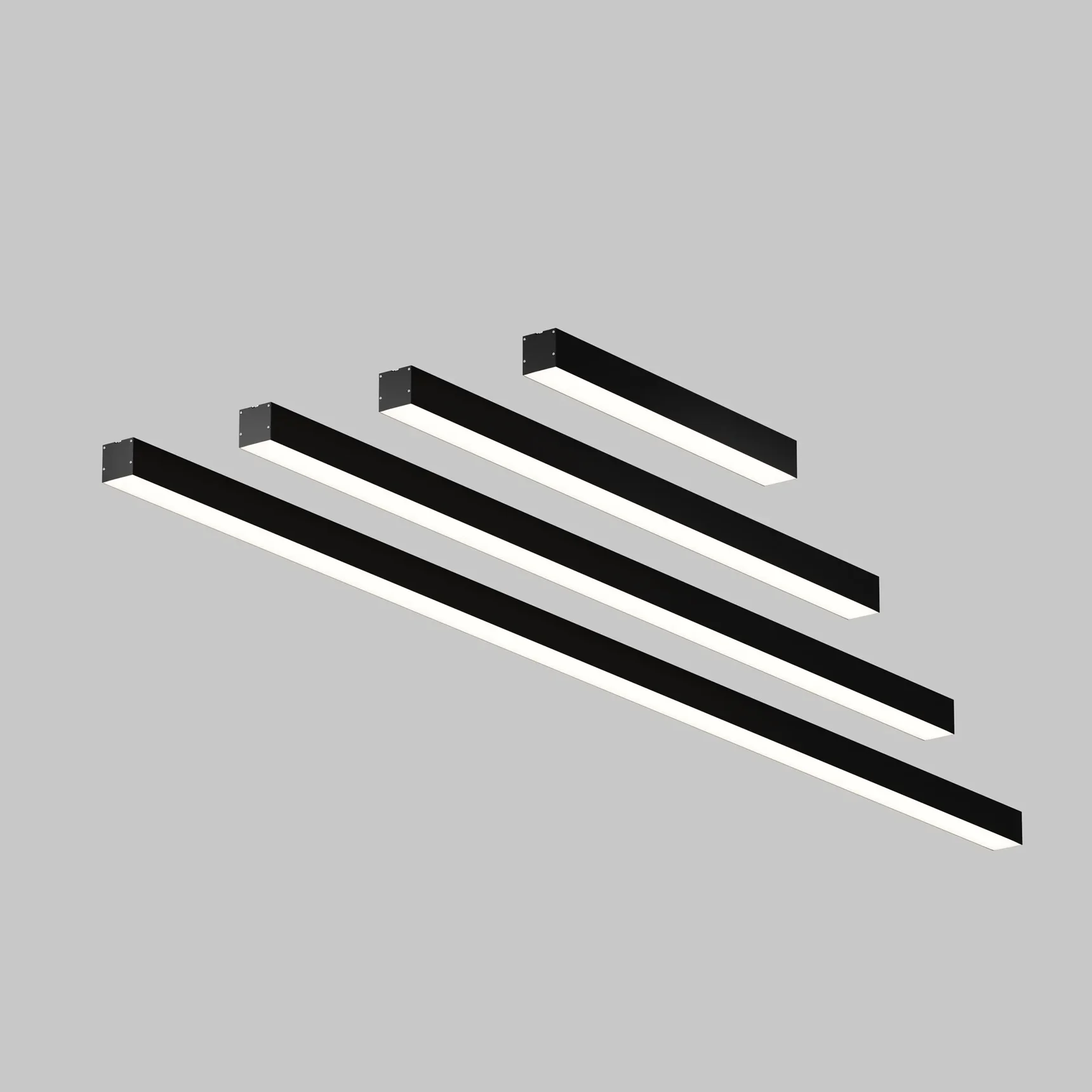 Линейный светильник подвесной 4000K 50x50 48 Вт (Черный, 2 м), LL312032