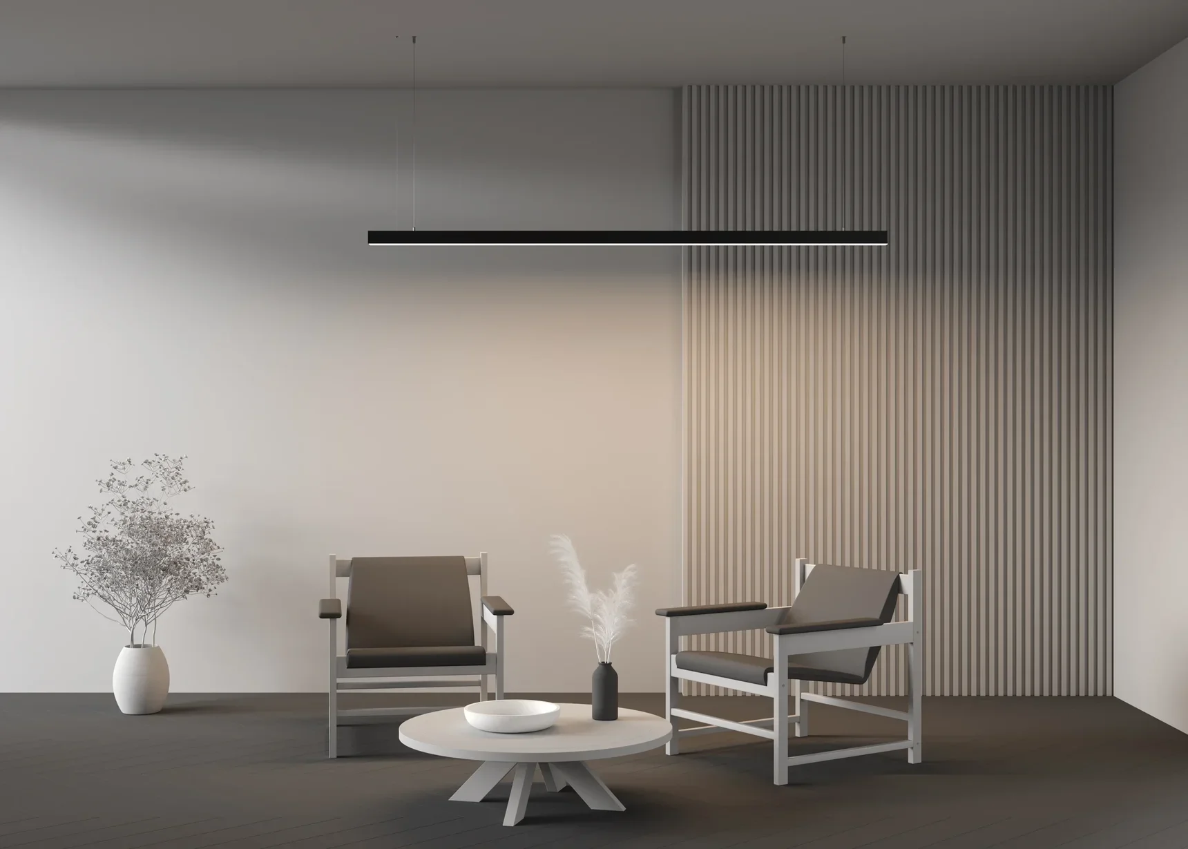 Линейный светильник подвесной 4000K 50x50 48 Вт (Черный, 2 м), LL312032