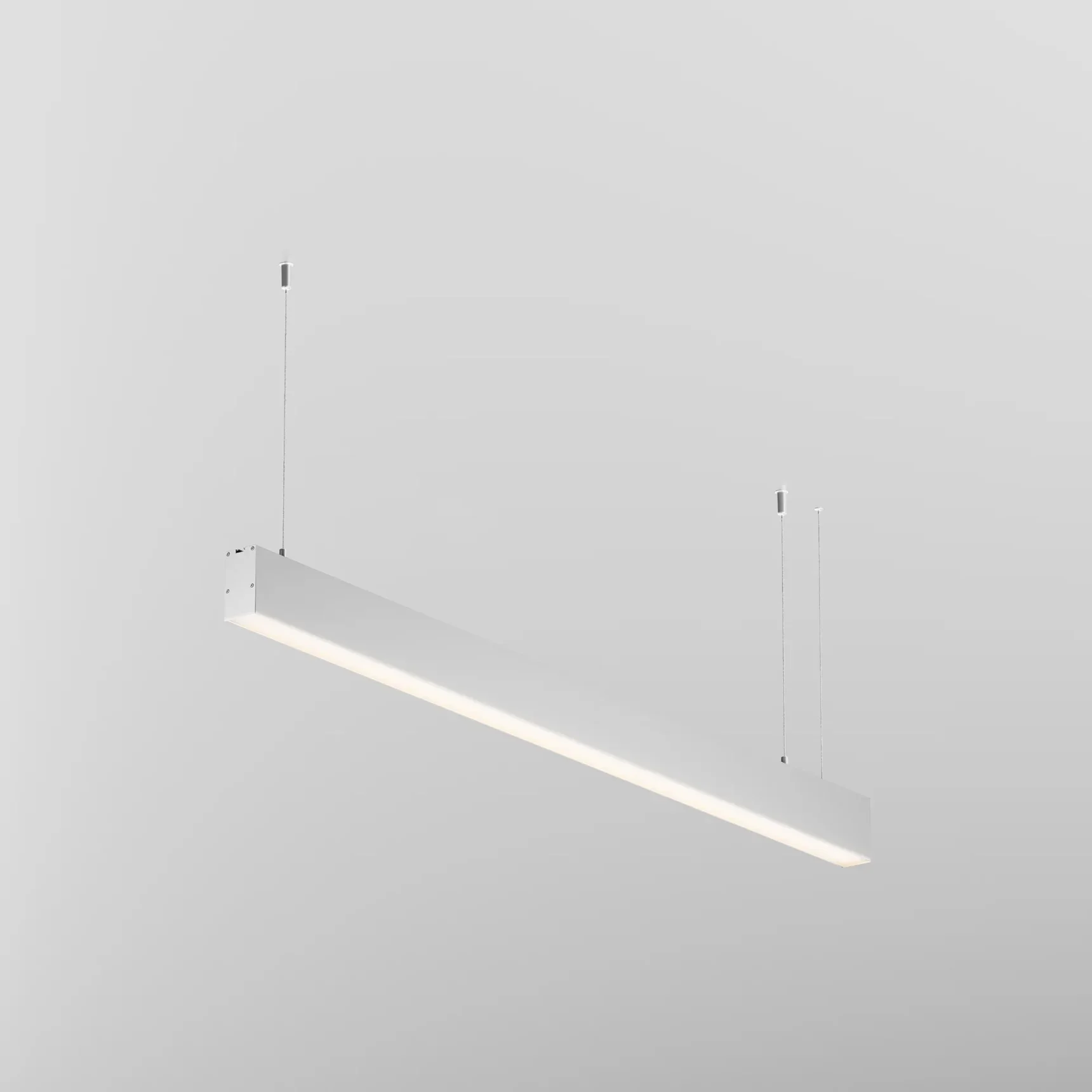 Линейный светильник подвесной 3000K 35x67 24 Вт (Серебро, 1 м), LL312035