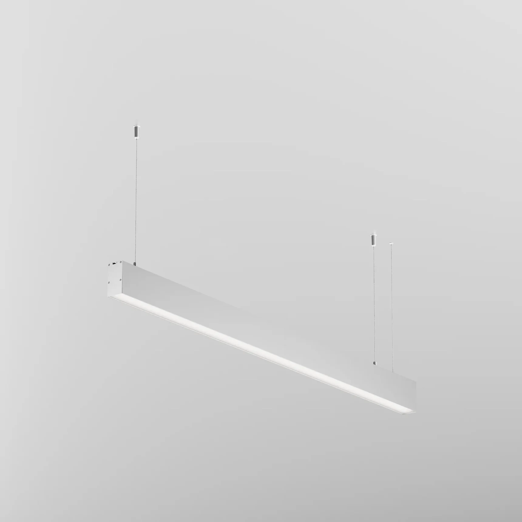 Линейный светильник подвесной 3000K 35x67 24 Вт (Серебро, 1 м), LL312035