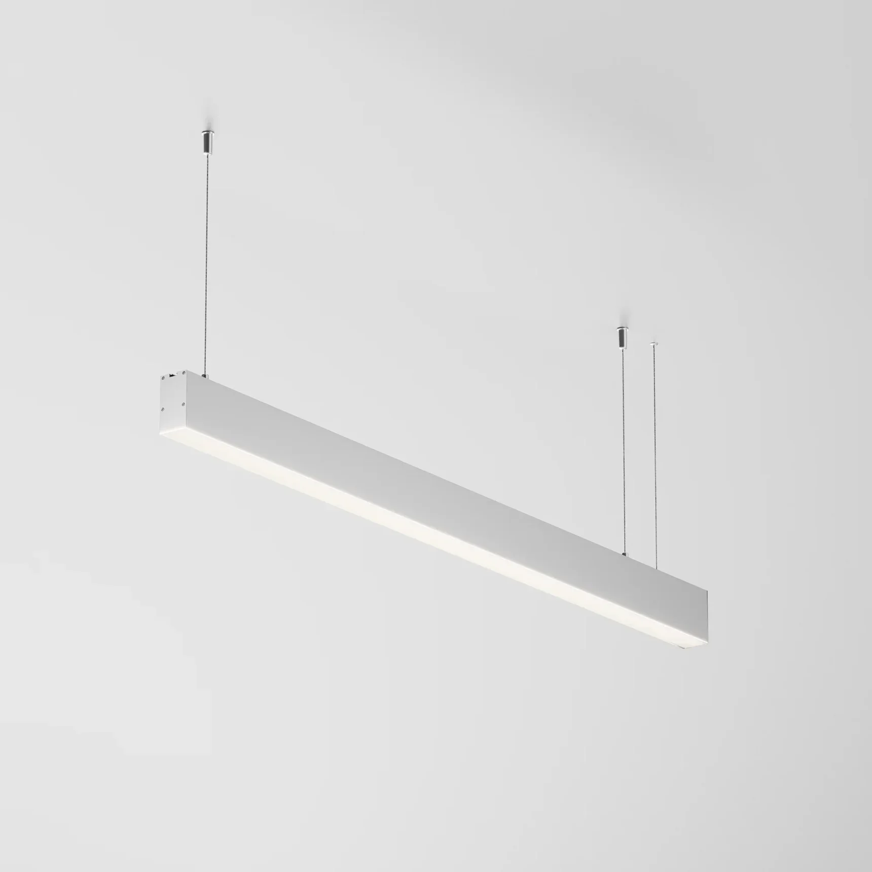 Линейный светильник подвесной 4000K 35x67 24 Вт (Серебро, 1 м), LL312036