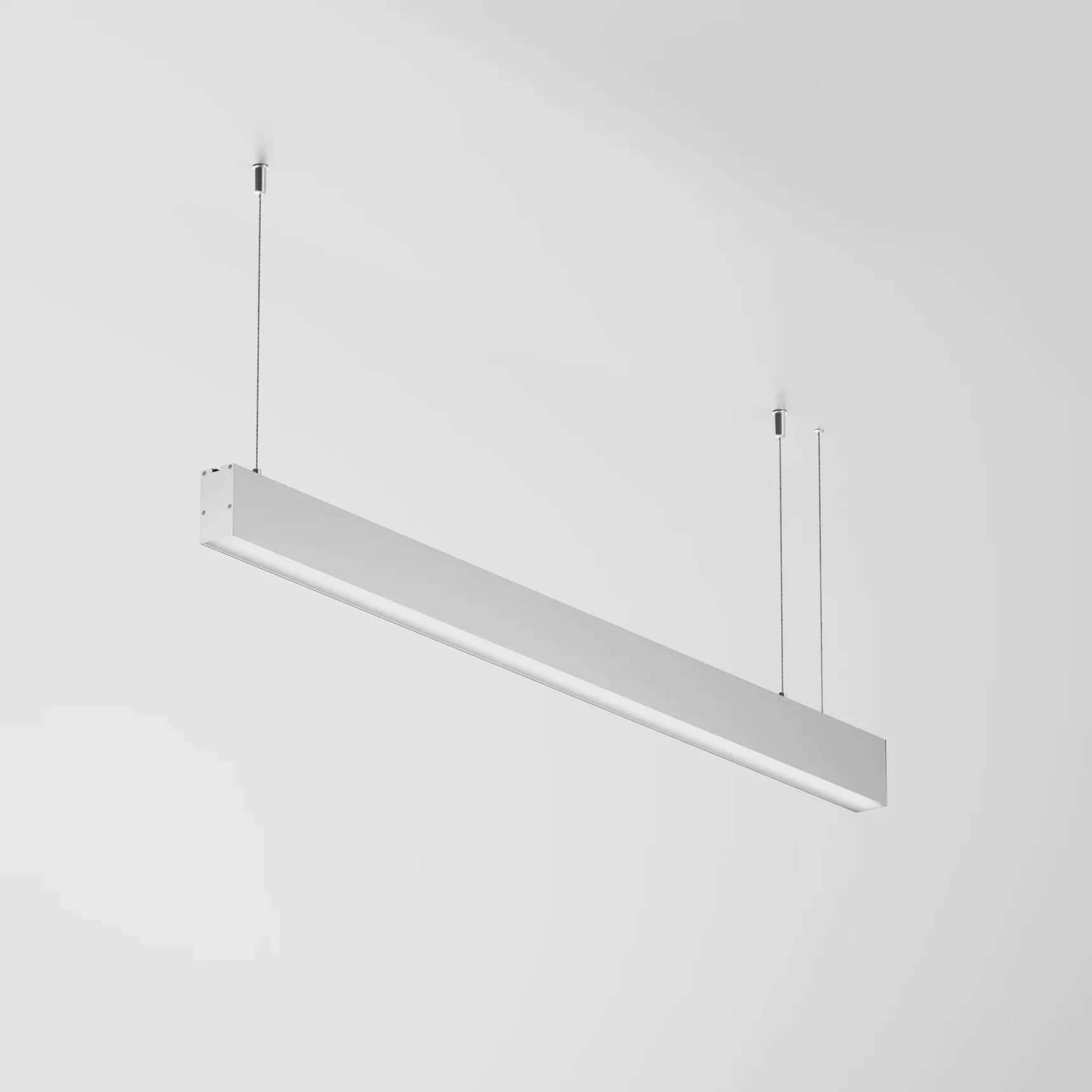 Линейный светильник подвесной 4000K 35x67 24 Вт (Серебро, 1 м), LL312036