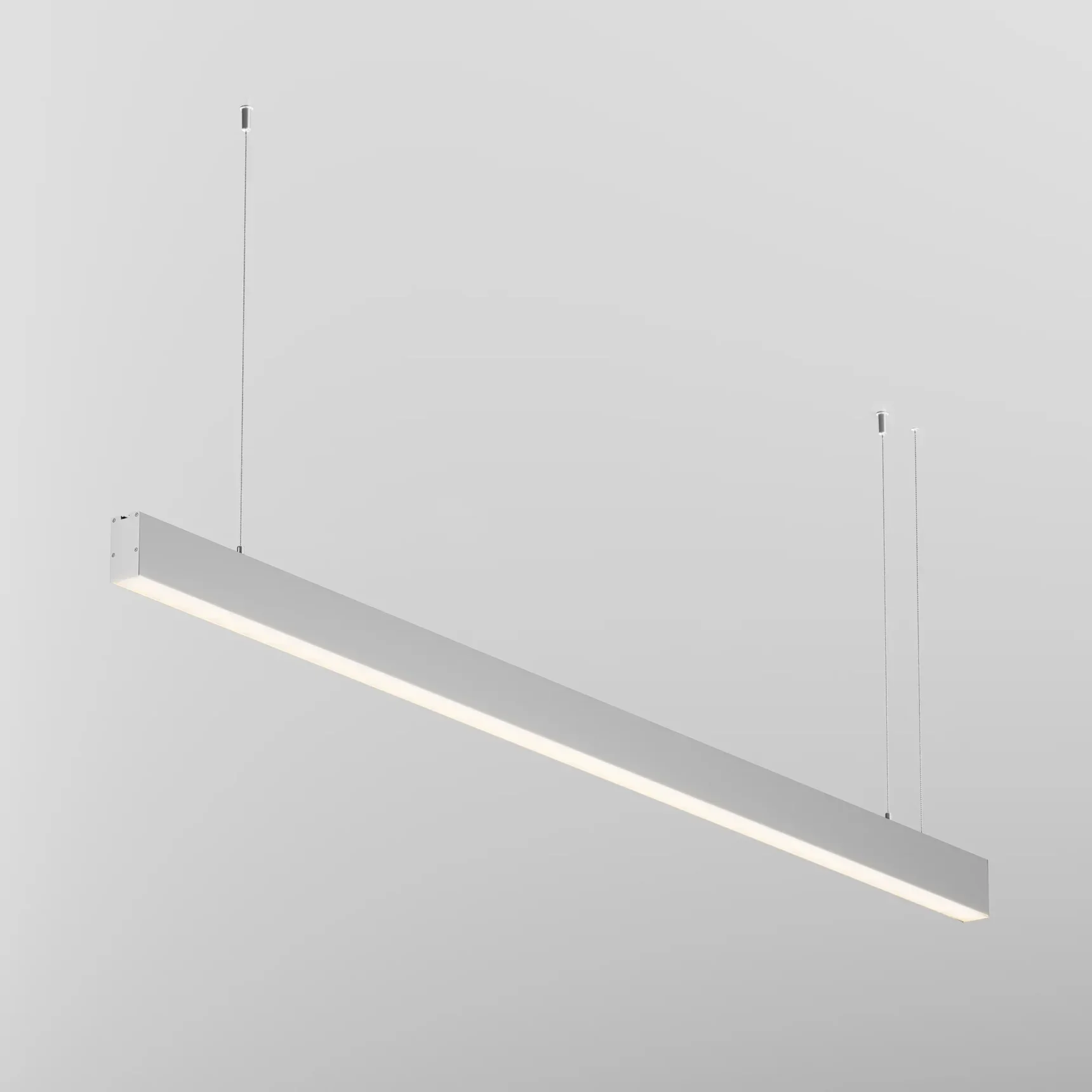 Линейный светильник подвесной 3000K 35x67 36 Вт (Серебро, 1,5 м), LL312037