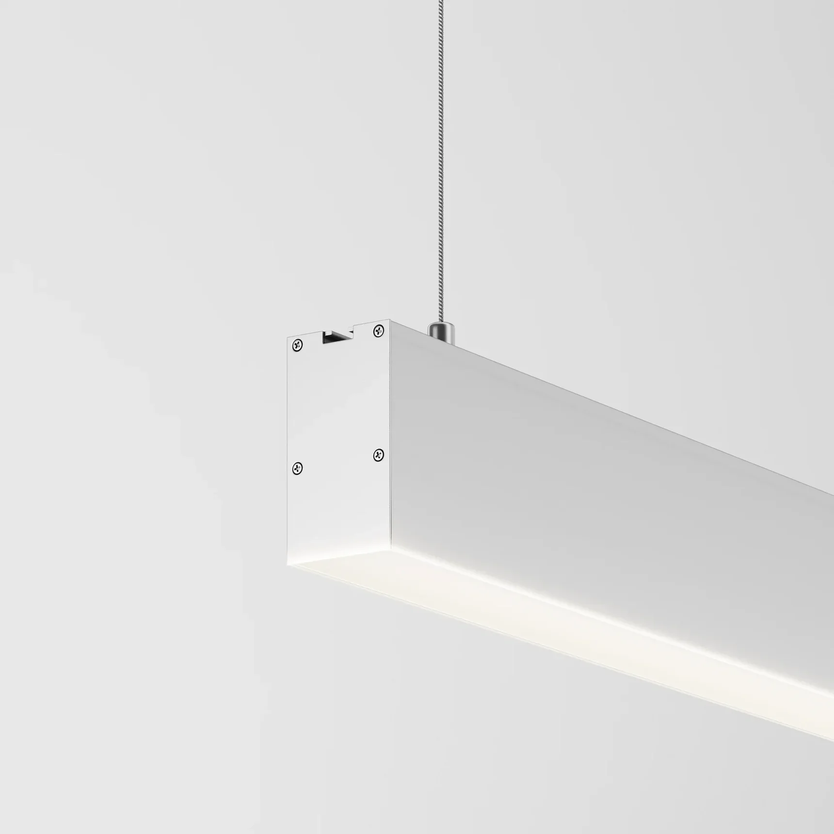 Линейный светильник подвесной 4000K 35x67 48 Вт (Серебро, 2 м), LL312040