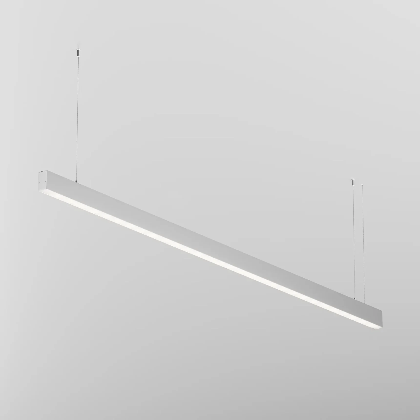 Линейный светильник подвесной 4000K 35x67 48 Вт (Серебро, 2 м), LL312040
