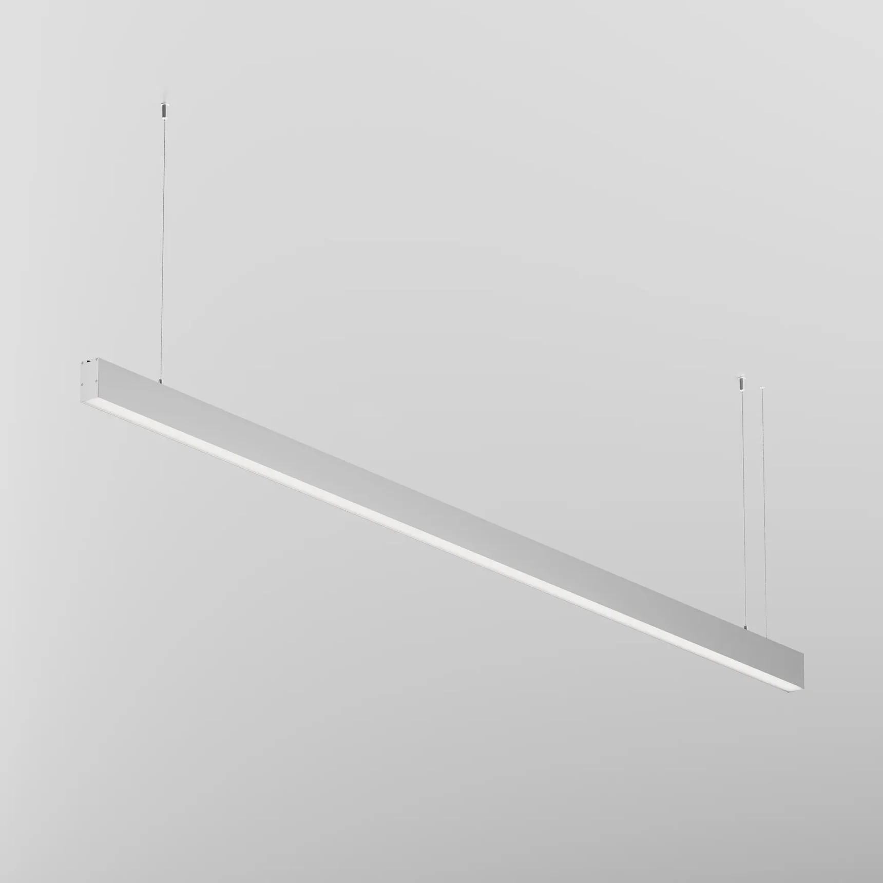 Линейный светильник подвесной 4000K 35x67 48 Вт (Серебро, 2 м), LL312040