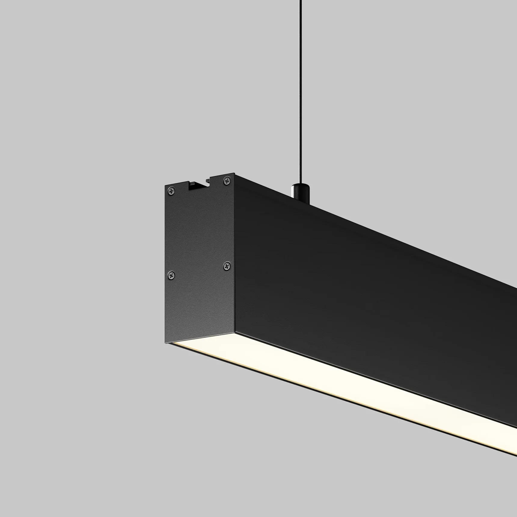 Линейный светильник подвесной 3000K 35x67 24 Вт (Черный, 1 м), LL312043