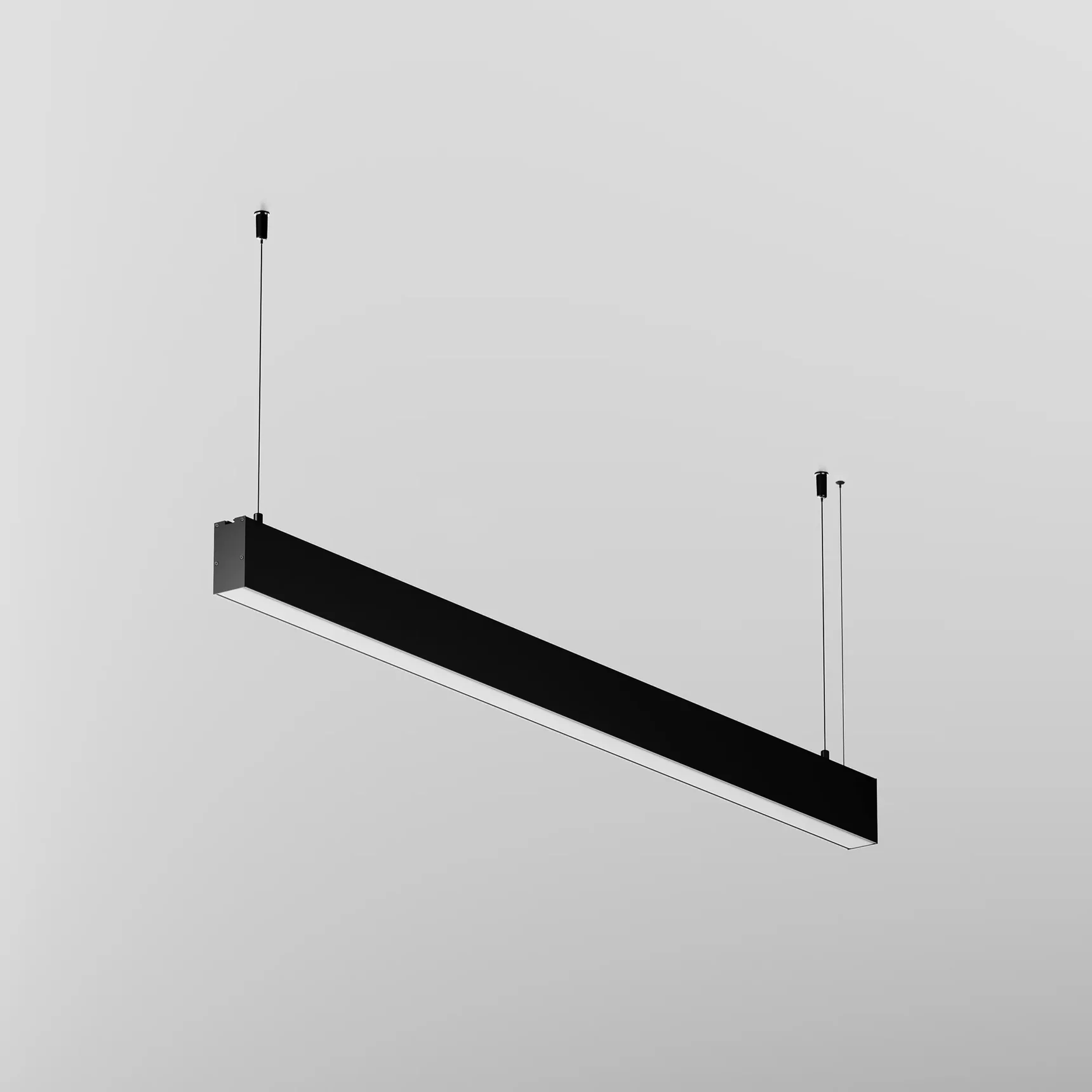 Линейный светильник подвесной 3000K 35x67 24 Вт (Черный, 1 м), LL312043