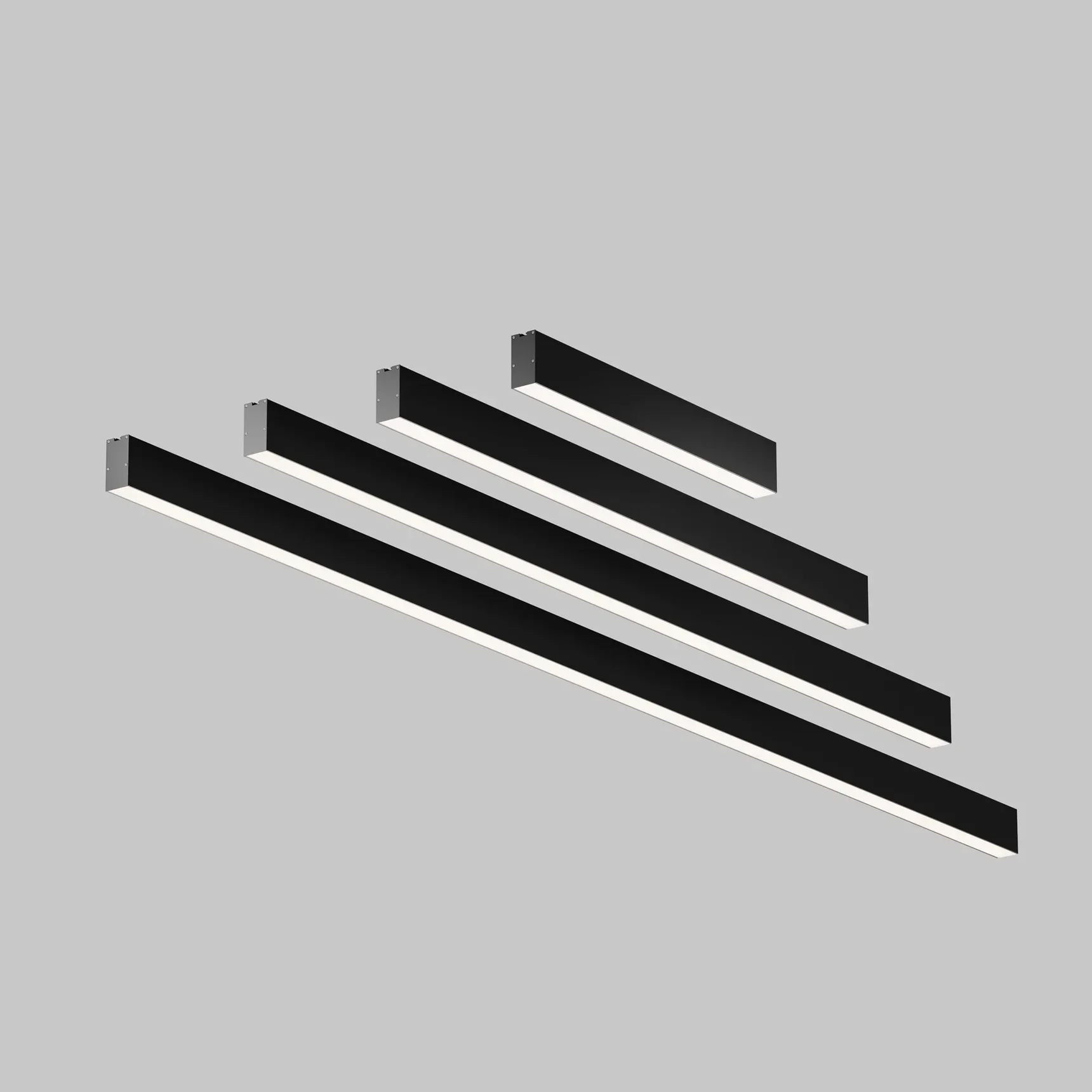 Линейный светильник подвесной 4000K 35x67 24 Вт (Черный, 1 м), LL312044