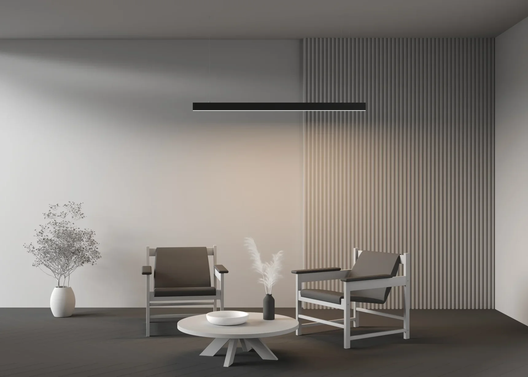 Линейный светильник подвесной 4000K 35x67 36 Вт (Черный, 1,5 м), LL312046