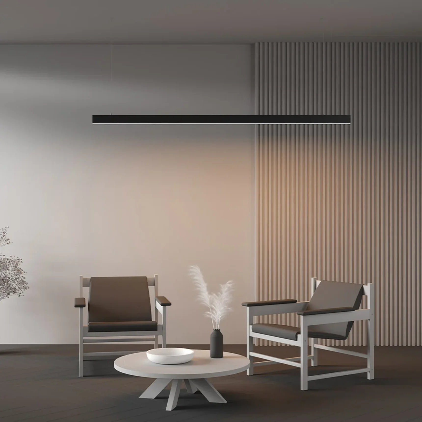 Линейный светильник подвесной 3000K 35x67 48 Вт (Черный, 2 м), LL312047