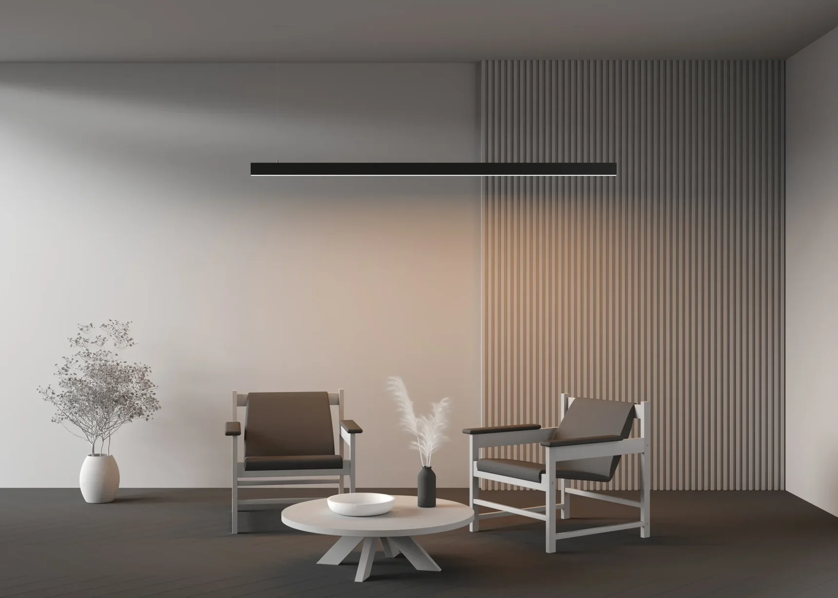 Линейный светильник подвесной 3000K 35x67 48 Вт (Черный, 2 м), LL312047