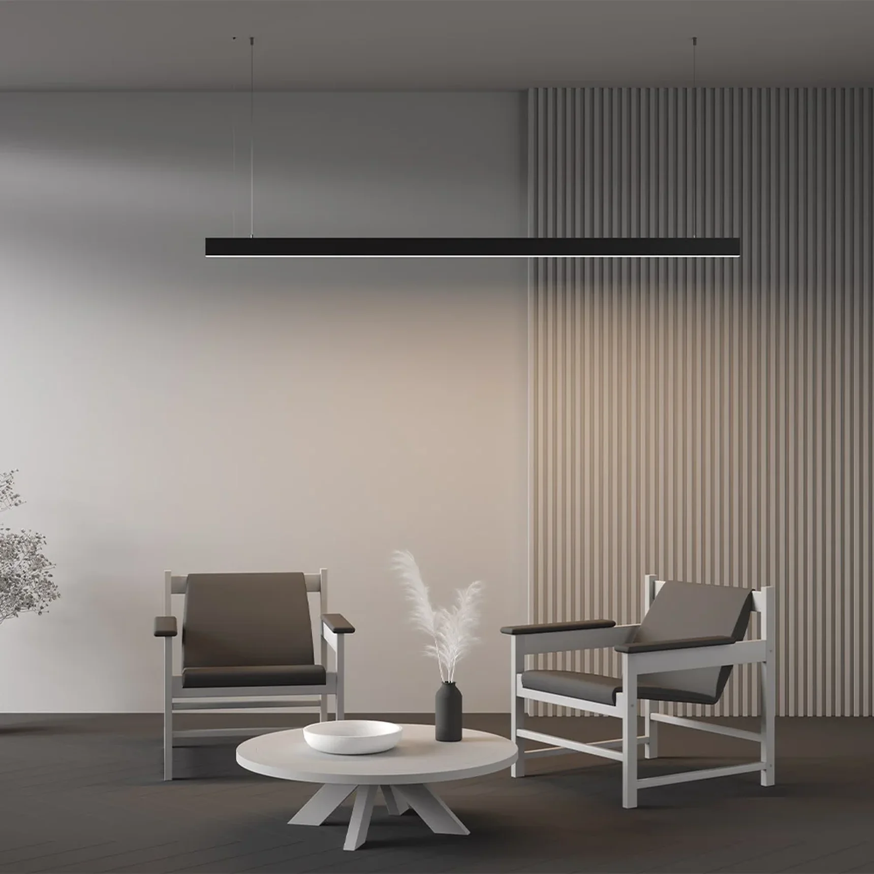 Линейный светильник подвесной 4000K 35x67 48 Вт (Черный, 2 м), LL312048