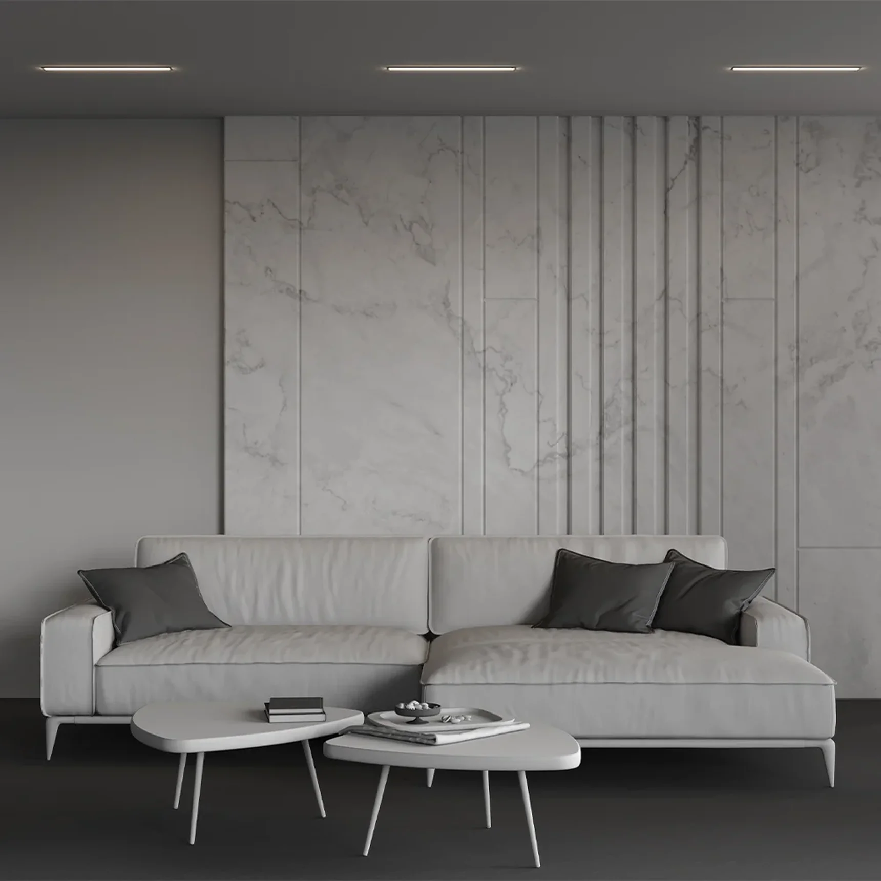 Линейный светильник встраиваемый 3000K 50x35 12 Вт (Серебро, 500 мм), LL313001