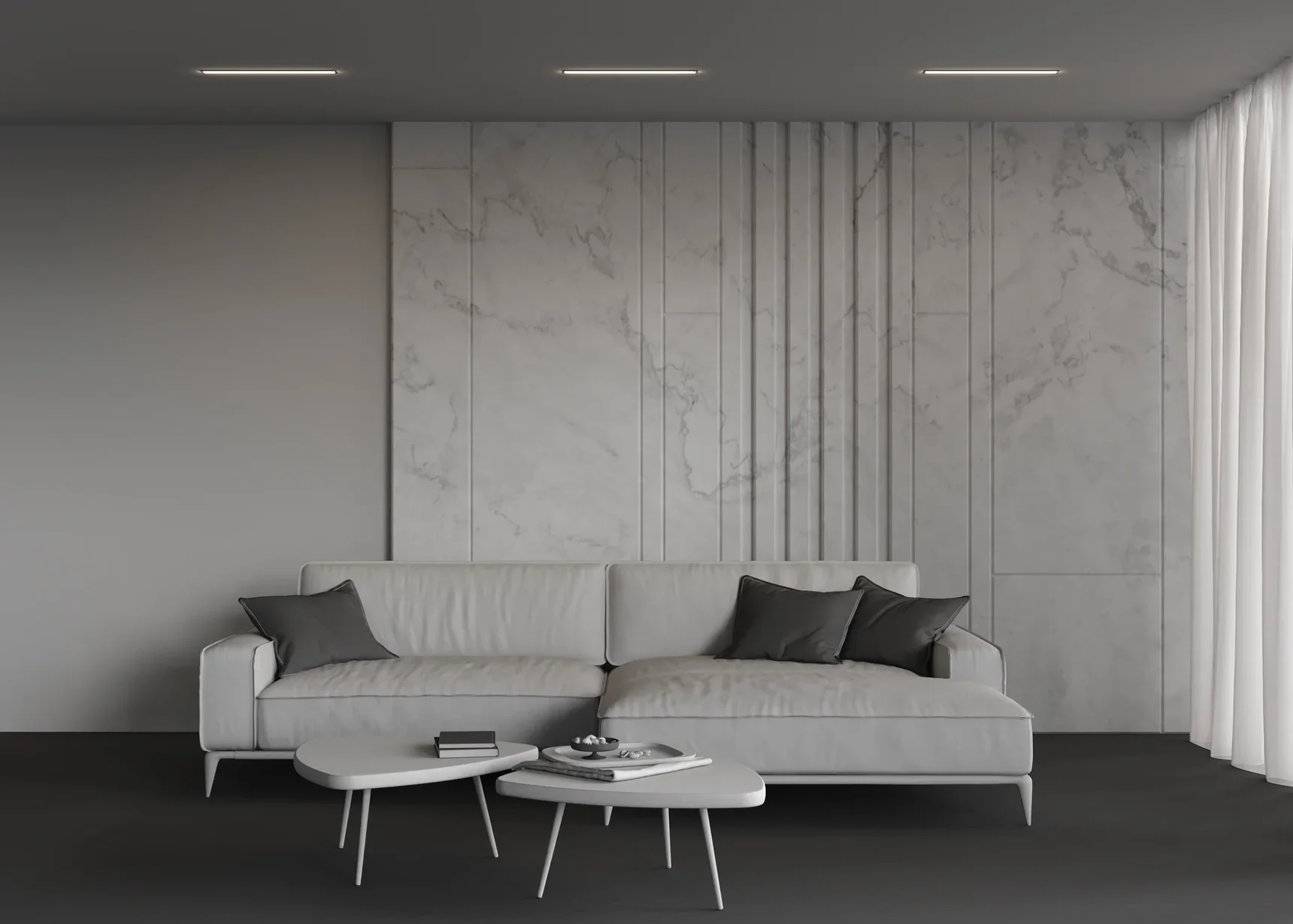 Линейный светильник встраиваемый 3000K 50x35 12 Вт (Серебро, 500 мм), LL313001