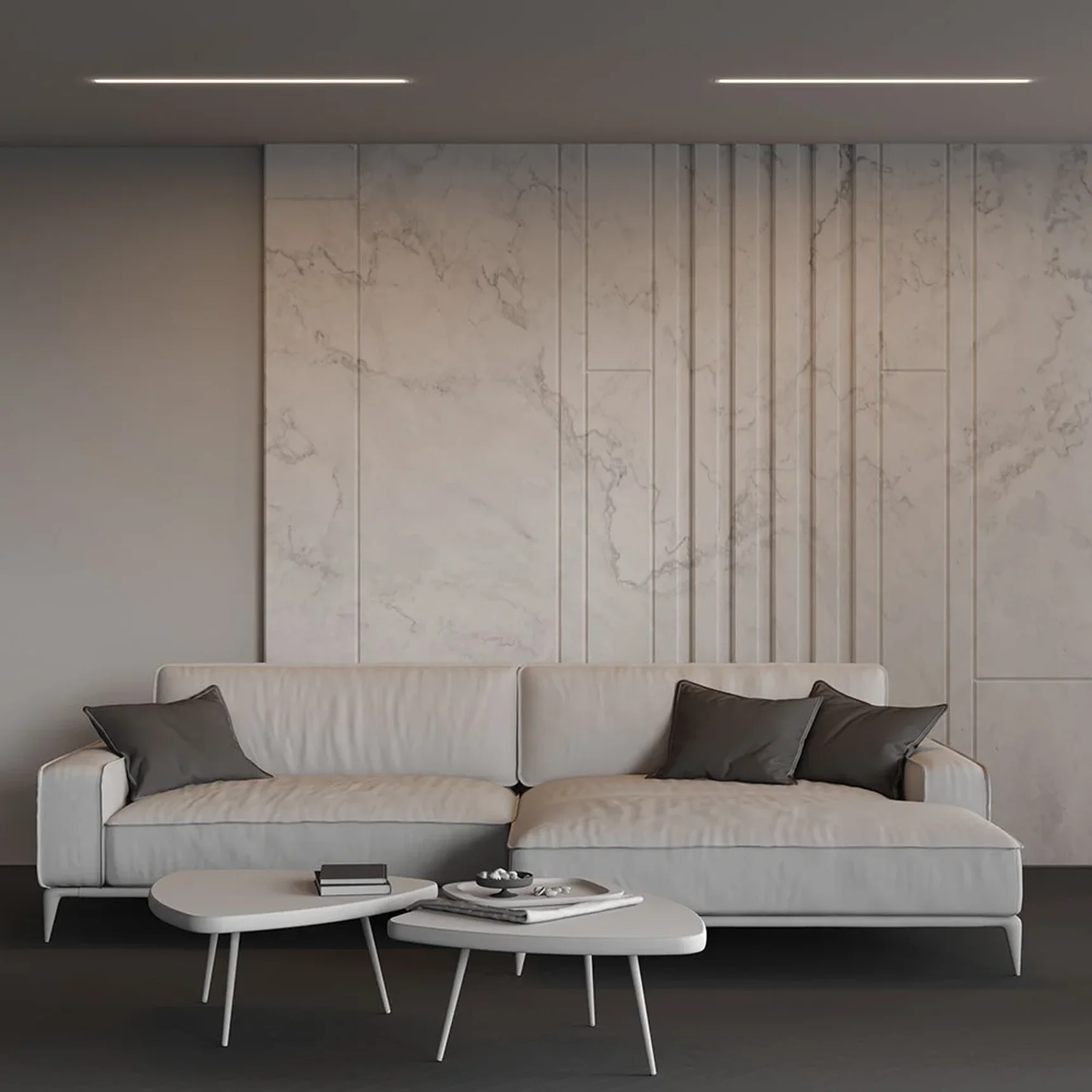 Линейный светильник встраиваемый 3000K 50x35 24 Вт (Серебро, 1 м), LL313003