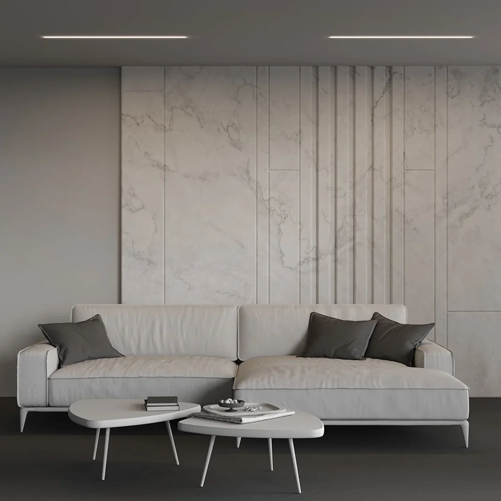 Линейный светильник встраиваемый 4000K 50x35 24 Вт (Серебро, 1 м), LL313004