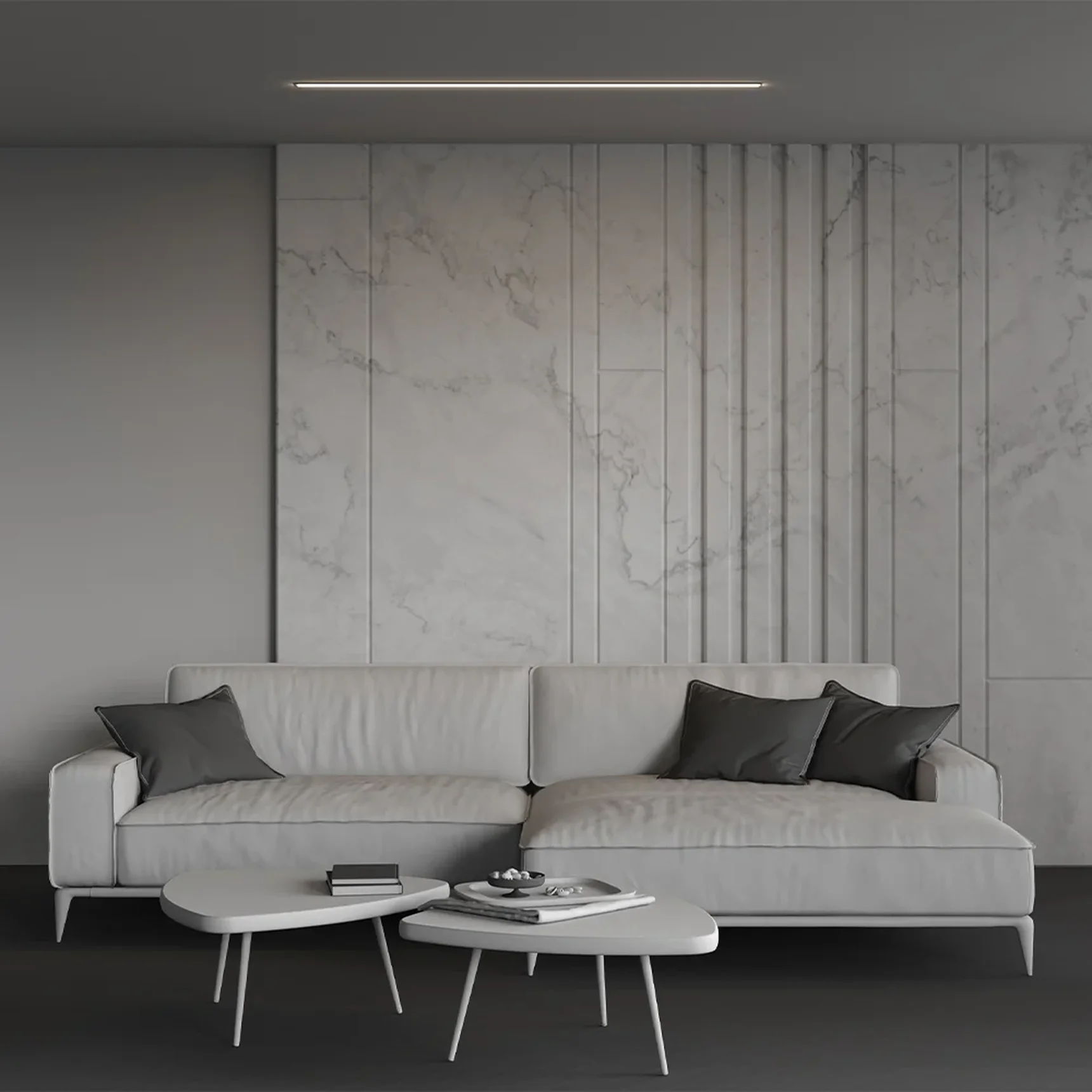 Линейный светильник встраиваемый 4000K 50x35 36 Вт (Серебро, 1,5 м), LL313006