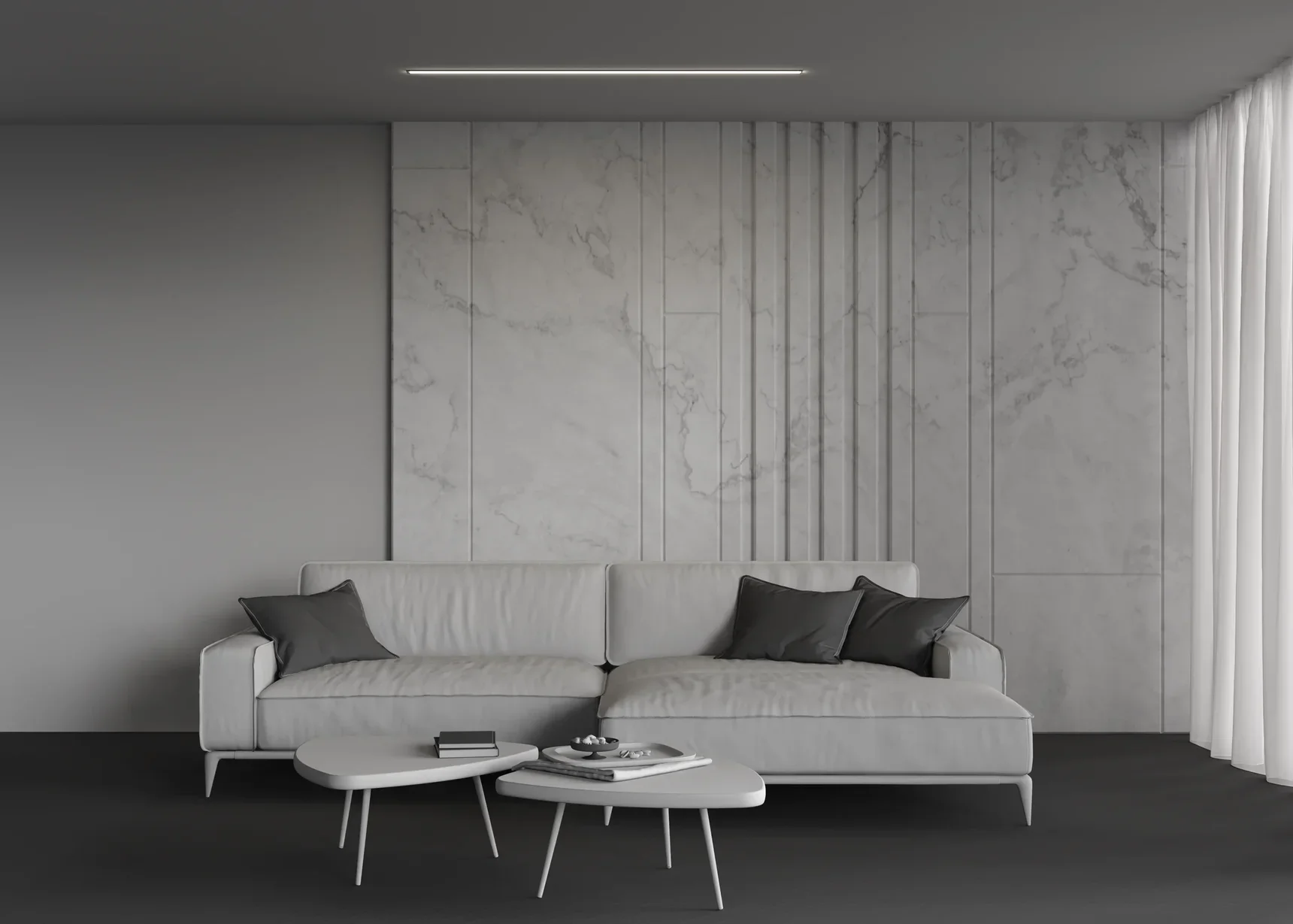 Линейный светильник встраиваемый 4000K 50x35 36 Вт (Серебро, 1,5 м), LL313006