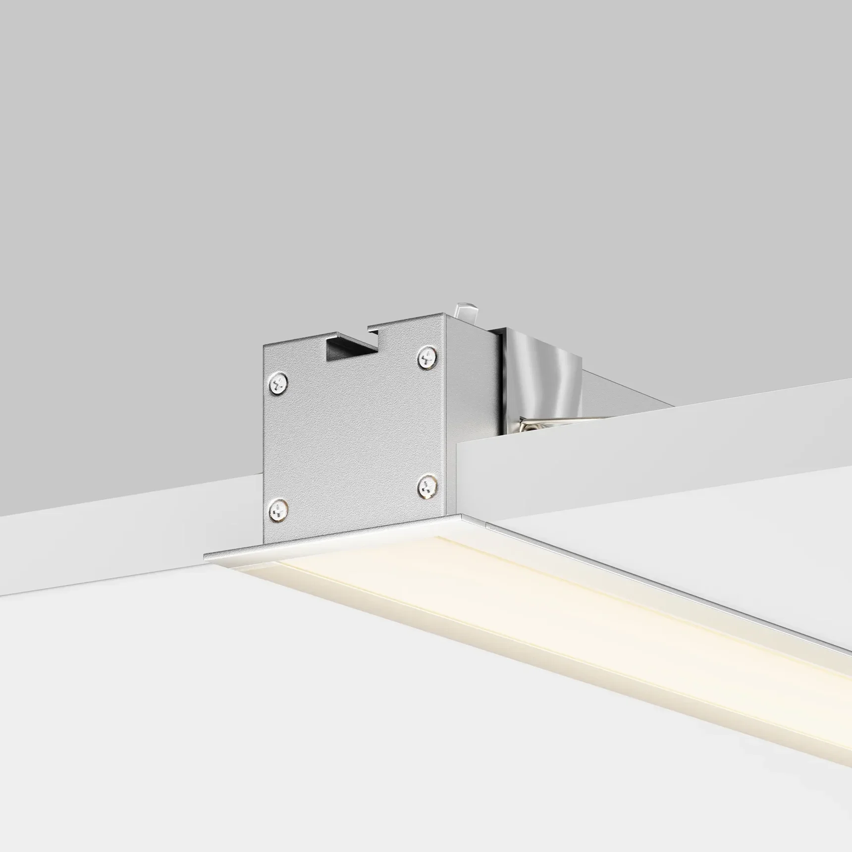 Линейный светильник встраиваемый 3000K 50x35 48 Вт (Серебро, 2 м), LL313007