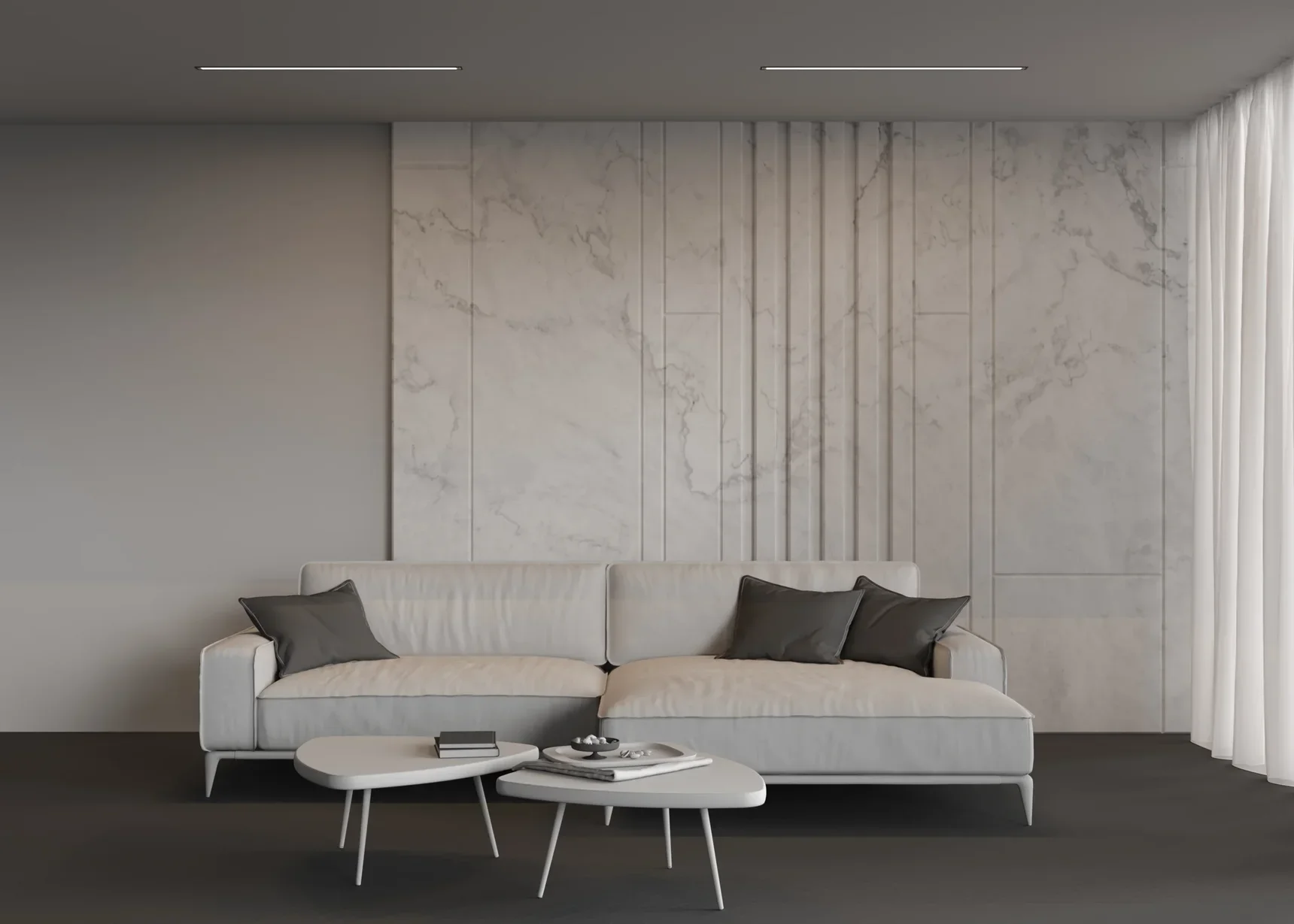 Линейный светильник встраиваемый 4000K 50x35 24 Вт (Черный, 1 м), LL313012