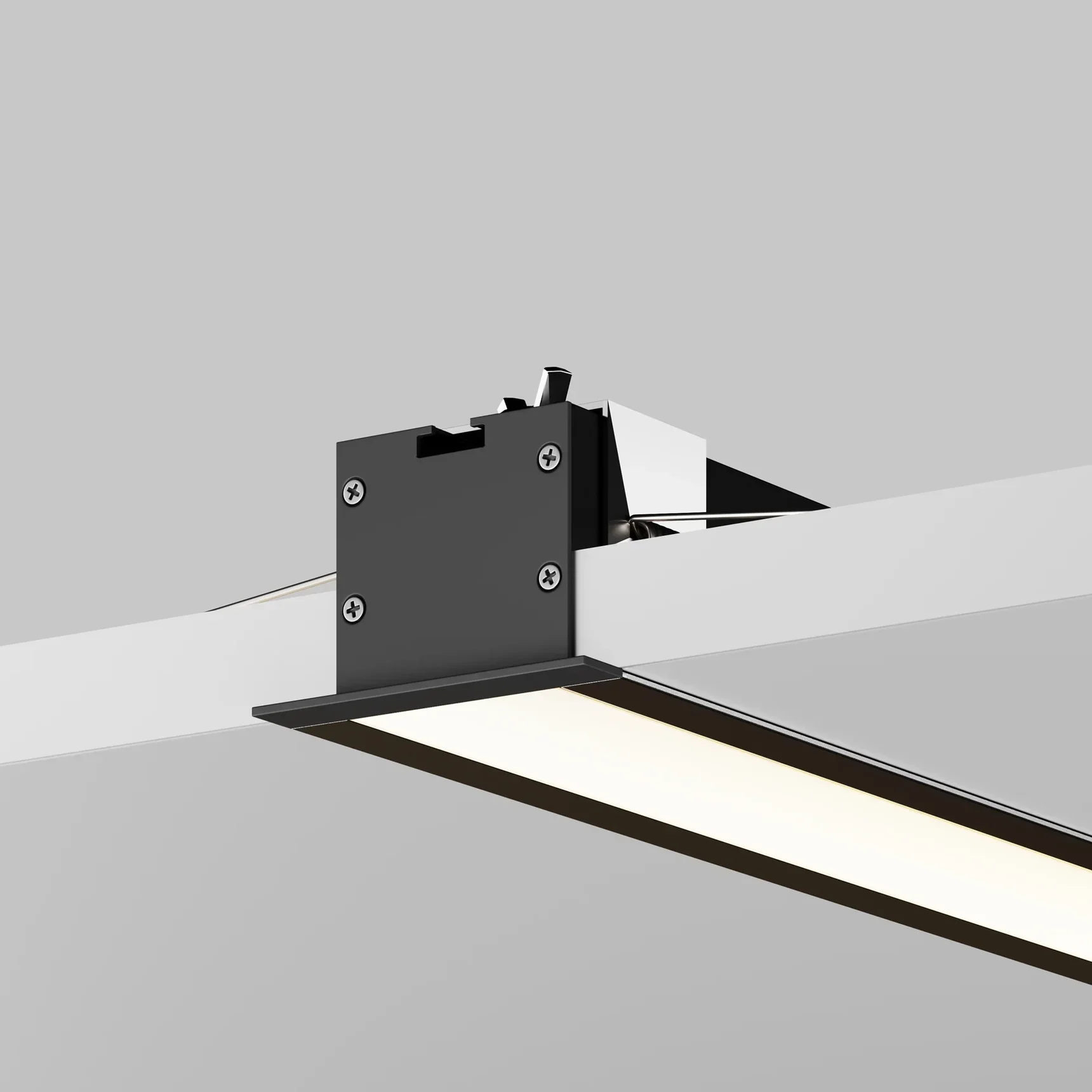Линейный светильник встраиваемый 4000K 50x35 48 Вт (Черный, 2 м), LL313016