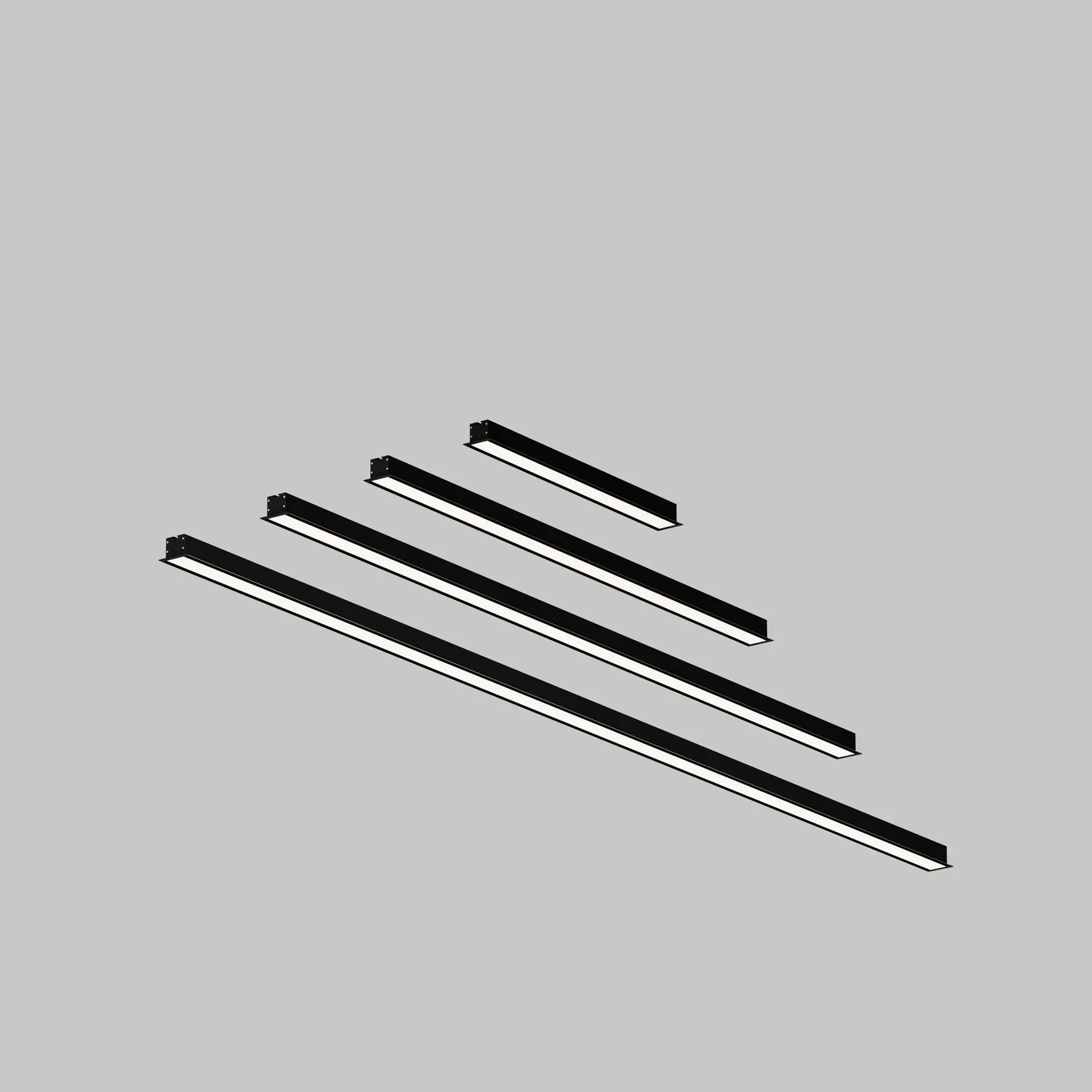 Линейный светильник встраиваемый 4000K 50x35 48 Вт (Черный, 2 м), LL313016