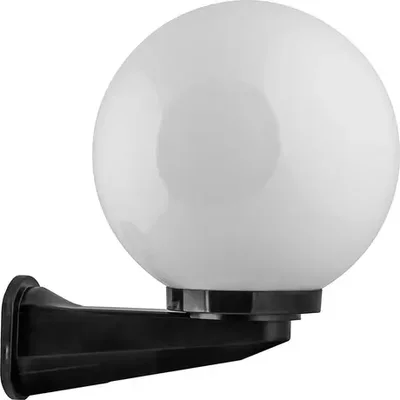 Светильник садово-парковый, ПМАА, 230V E27, d=200мм, молочно-белый, НБУ 01-60-201, 11581 (на стену)