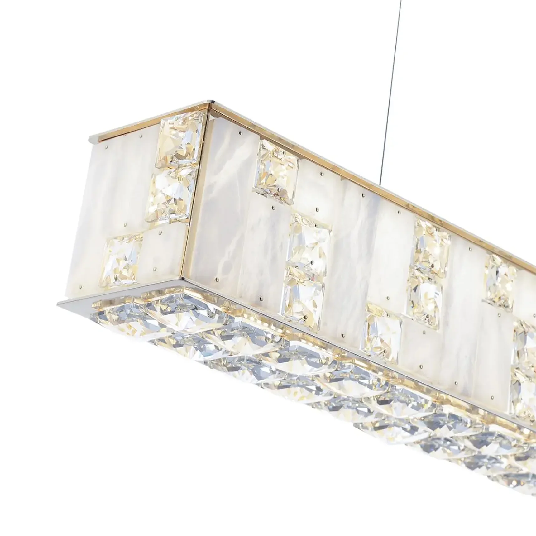 5072/50L HALL ODL24 615 золото/прозрачный/белый/металл/хрусталь/алебастр Подвес LED 50W 3700K CROSSA