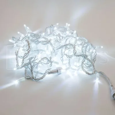 Гирлянда (Нить) ALEDUS, 220 В, 10 м, IP54, белый провод, белый, без мерцания