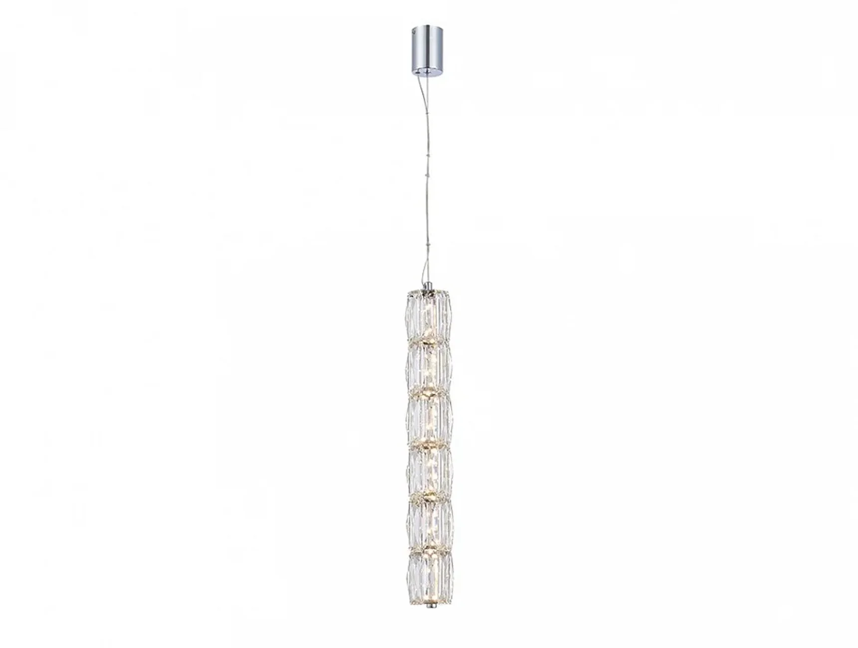 NEWPORT 8240 8247N/S chrome, Подвесной светильник, Chrome Сlear crystal L6,5*H46/250 cm LED 16W 1600Lm 3100-4000K