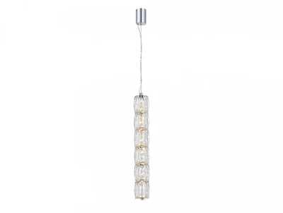 NEWPORT 8240 8247N/S chrome, Подвесной светильник, Chrome Сlear crystal L6,5*H46/250 cm LED 16W 1600Lm 3100-4000K