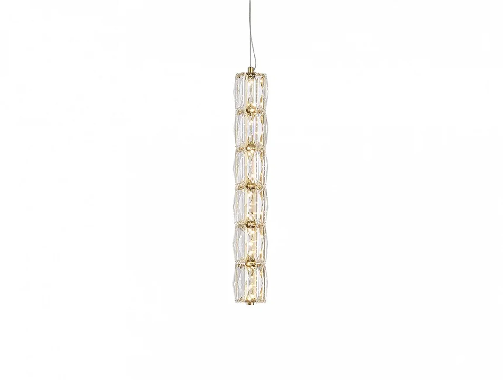 NEWPORT 8240 8247N/S gold, Подвесной светильник, Gold Сlear crystal L6,5*H46/250 cm LED 16W 1600Lm 3100-4000K