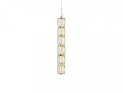 NEWPORT 8240 8247N/S gold, Подвесной светильник, Gold Сlear crystal L6,5*H46/250 cm LED 16W 1600Lm 3100-4000K