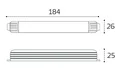 M04-515 серия ITB-24V-60W 182x25x20mm блок питания