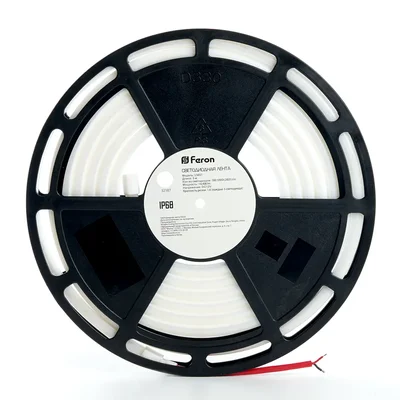 Cветодиодная неоновая LED лента Feron LS651, 180SMD(2835)/м 14.4Вт/м 5м IP68 12V 4000К